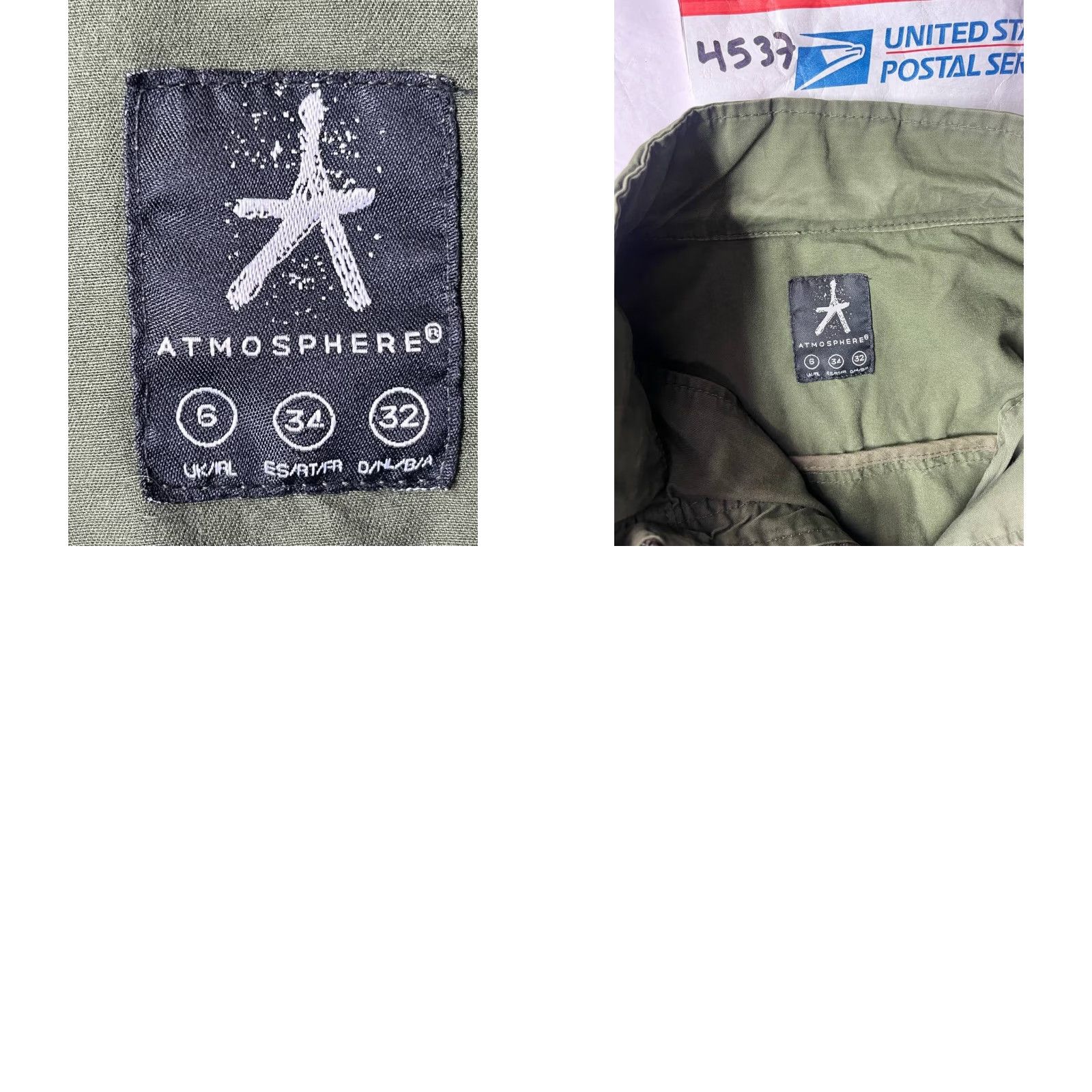 Vintage **Atmosphere Green Military Style Jacket Women Size 8** User: Atmosphere Green Military Style Jacket Women Size 8 Size M / US 6-8 / IT 42-44 - 8 Thumbnail