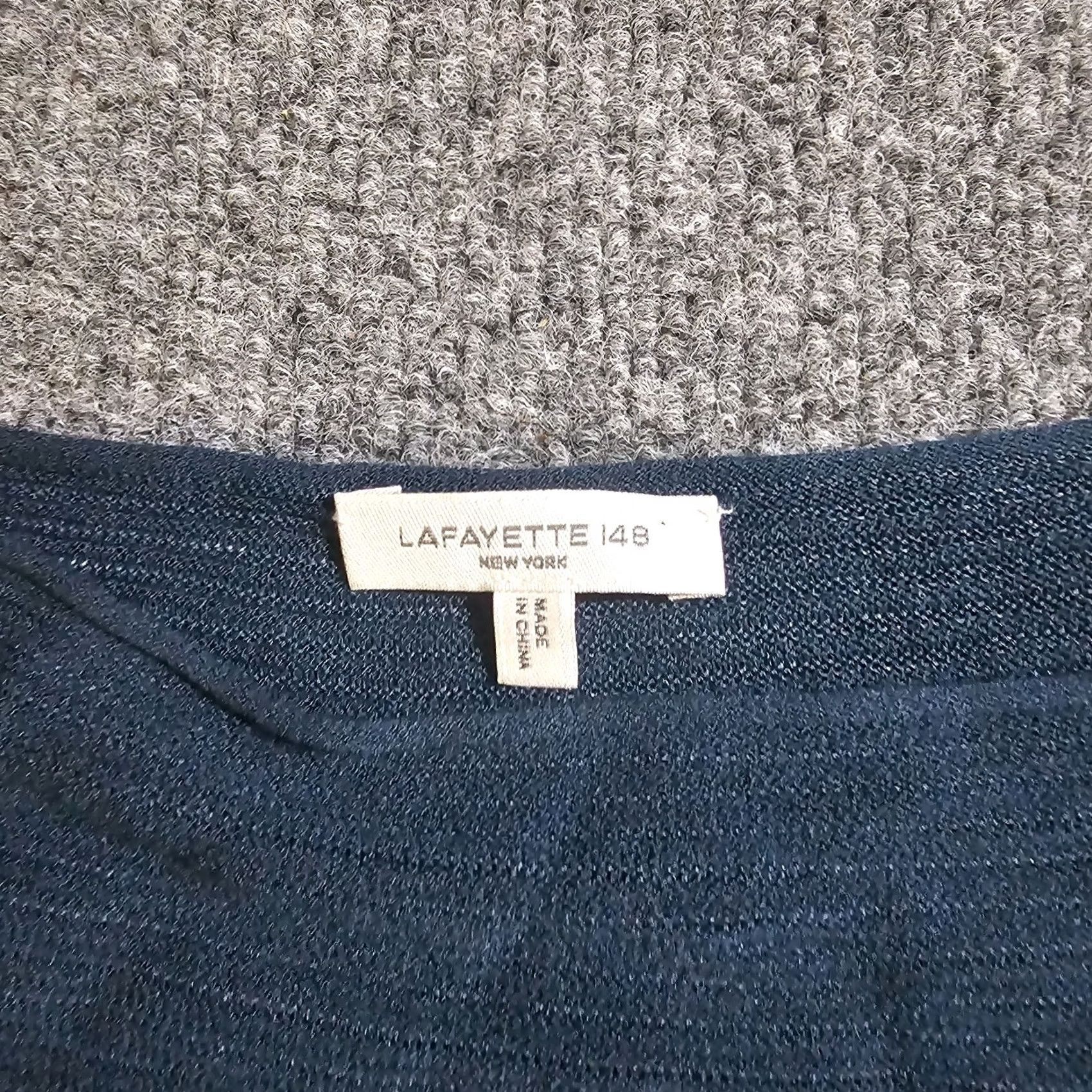 Vintage Lafayette 148 Top Womens Large Green Ribbed Long Sleeve Blouse Casual Shirt Knit Viscose Boat Neck Autumn Winter - Mens not applicable Size L / US 10 / IT 46 - 3 Thumbnail
