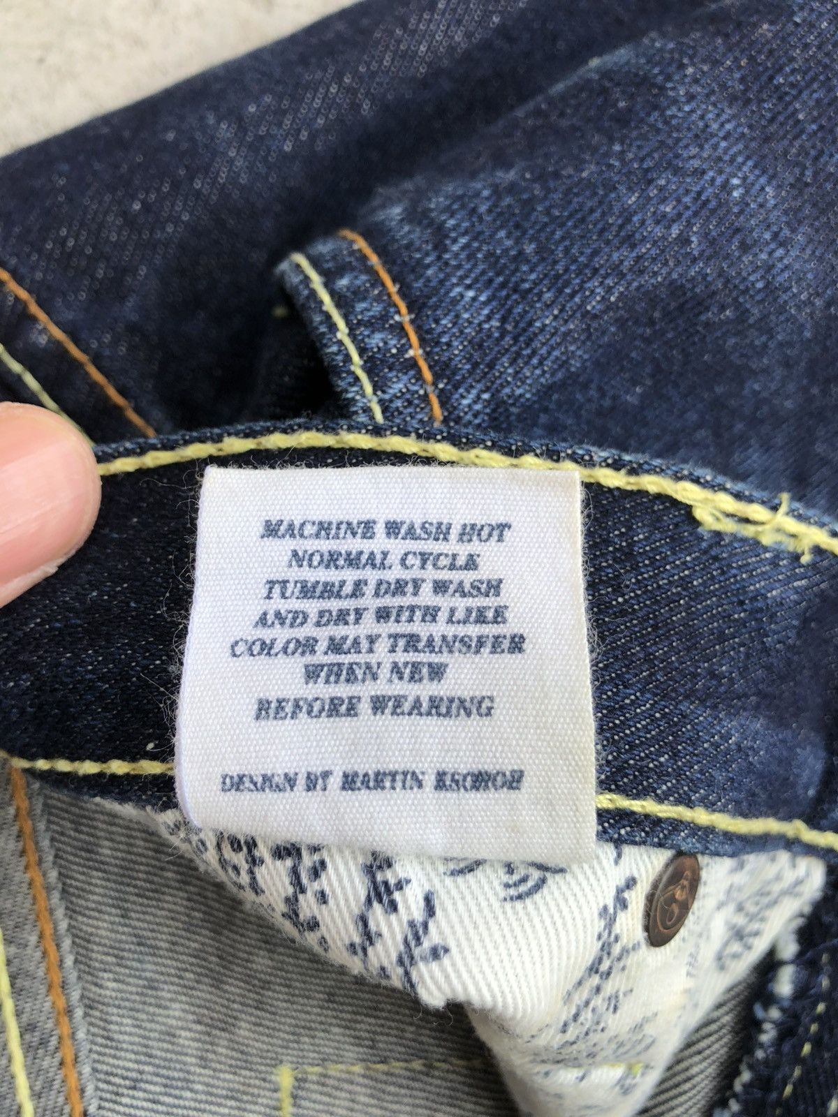 RMC Jeans Red Monkey Company Embroidered Jeans Distressed Size US 33 - 21 Thumbnail