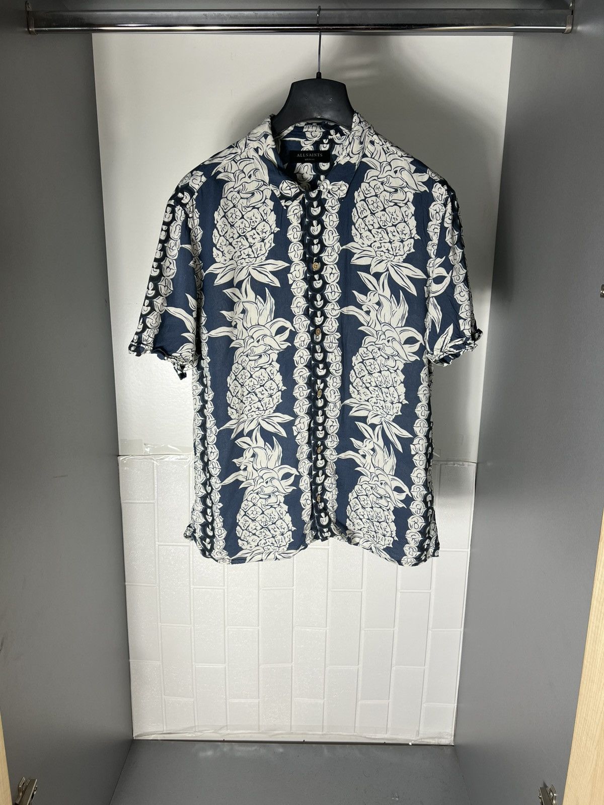 Allsaints × Vintage VERY RARE ALLSAINTS ANANAS SS DESIGNER SHIRT CASUAL Y2K 90s Size US M / EU 48-50 / 2 - 1 Thumbnail