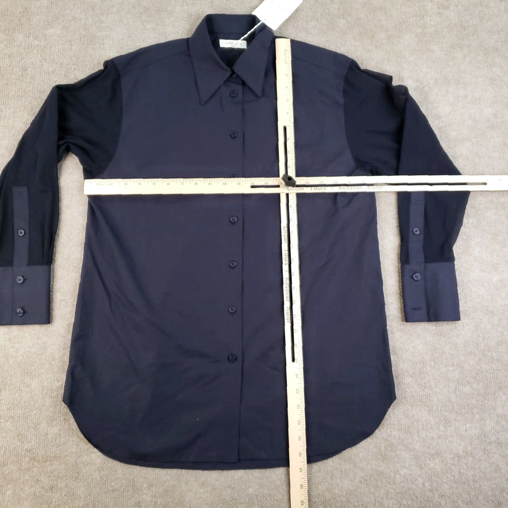 Vintage Lafayette 148 Shirt Womens Large Blue Button-Up Lightweight Cotton NWT Button-Up Shirt Womens Large Blue NWT Size L / US 10 / IT 46 - 2 Thumbnail