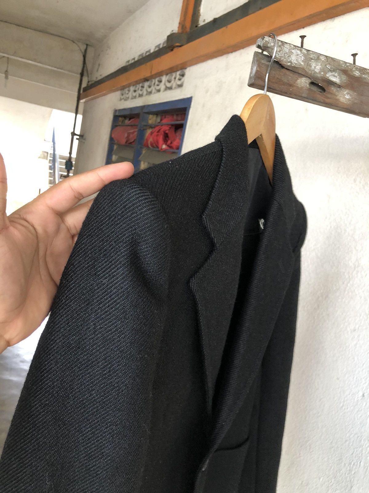 5351 POUR LES HOMMES 5351 Pour Les Hommes Black Wool Lined Single Breasted Blazer Size US M / EU 48-50 / 2 - 12 Thumbnail