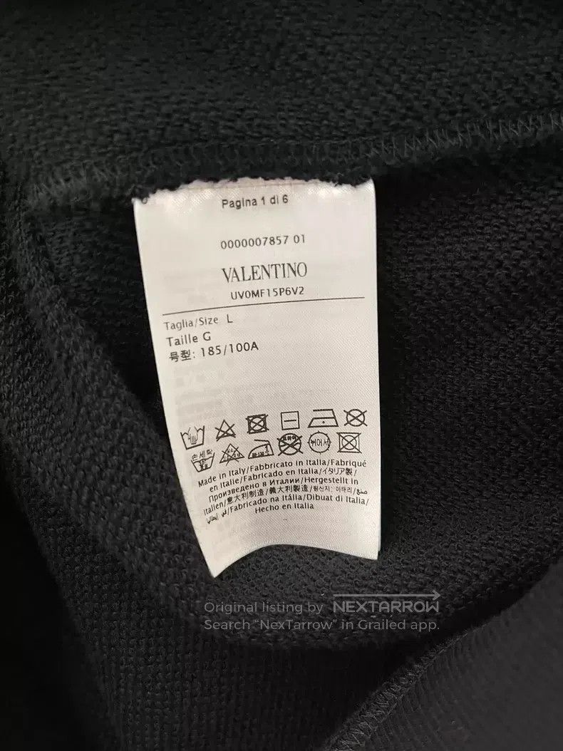 Valentino Valentino Black printed hooded sweatshirt Size US L / EU 52-54 / 3 - 7 Thumbnail