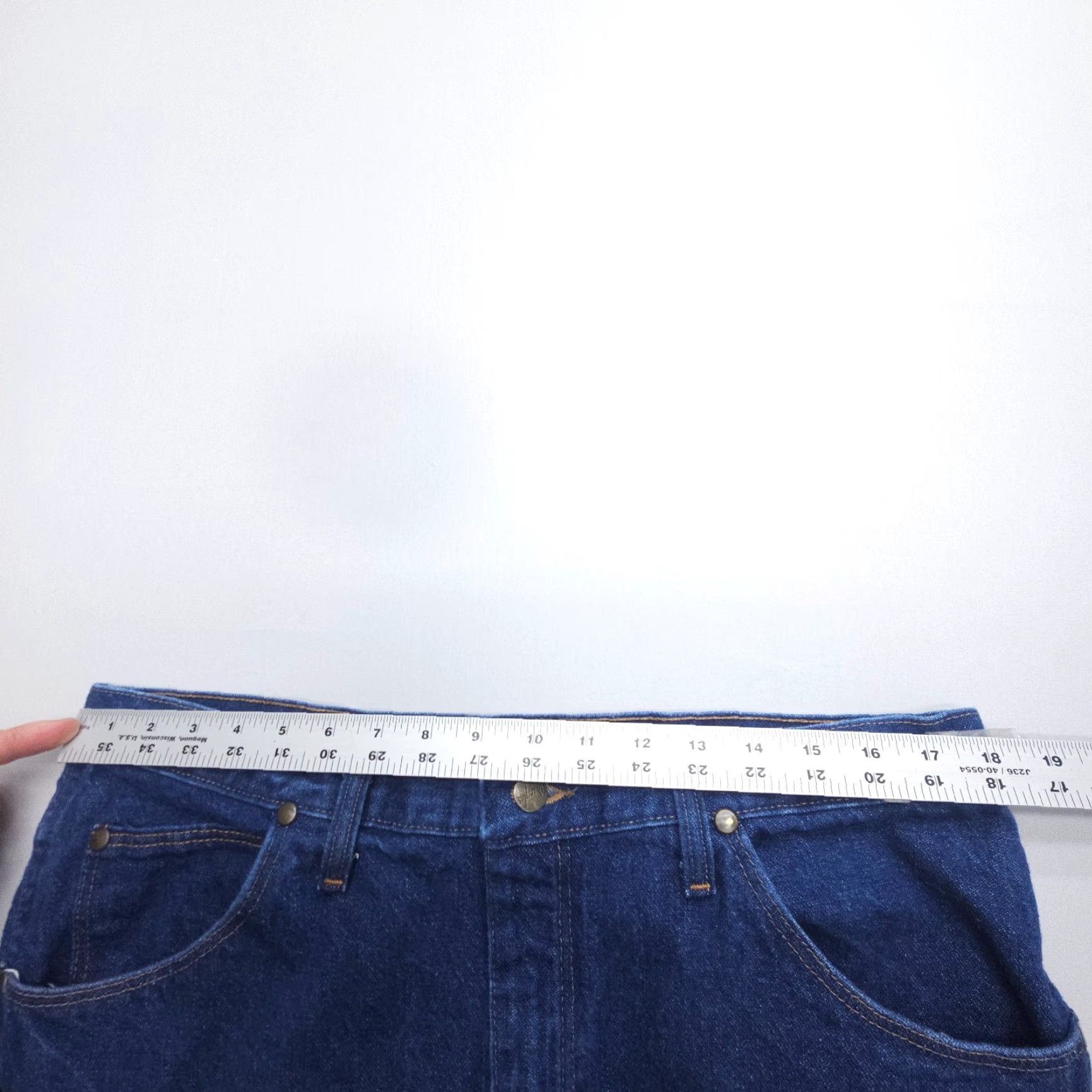 Wrangler Wrangler Cowboy Cut Premium Performance Slim Fit Jeans Mens 36 x 30 Blue Heavy Denim 5-Pocket USA Theme Cowboy Size US 36 / EU 52 - 6 Thumbnail
