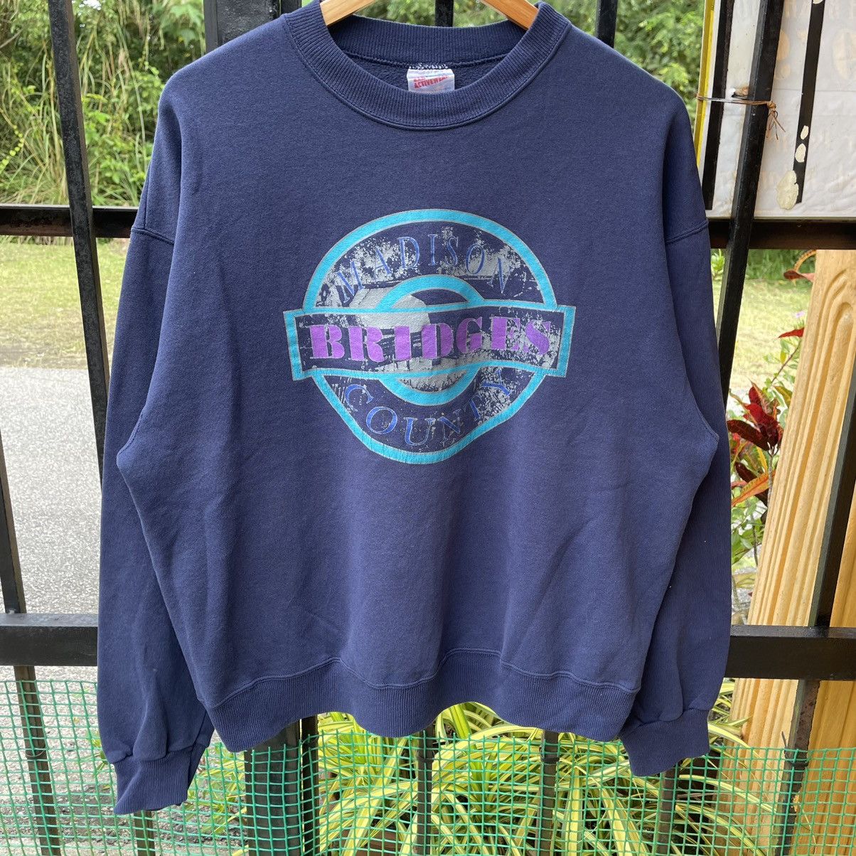 Vintage 🔥Vintage 90s Madison Bridge Country Big Logo Sweatshirts Size US L / EU 52-54 / 3 - 5 Thumbnail