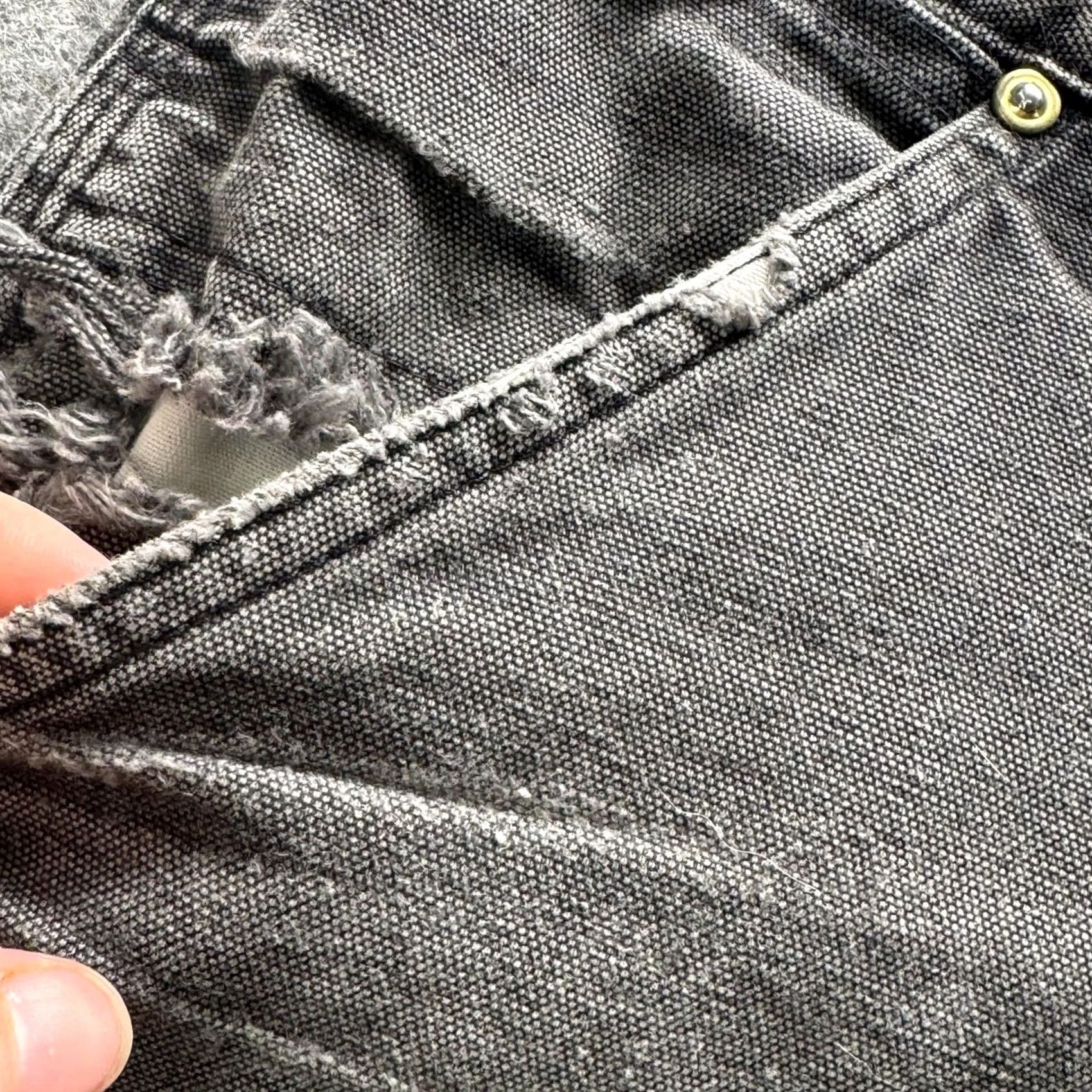 Carhartt Vintage Carhartt Pants Mens 32x28 Gray Canvas Carpenter Distressed Destroyed Size US 32 / EU 48 - 7 Thumbnail
