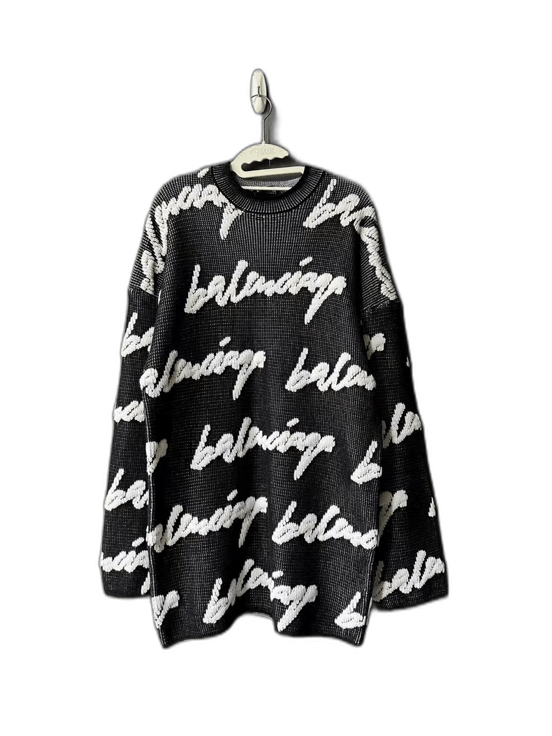Balenciaga Balenciaga Black and White Sweater-yf Size US XS / EU 42 / 0 - 1 Thumbnail
