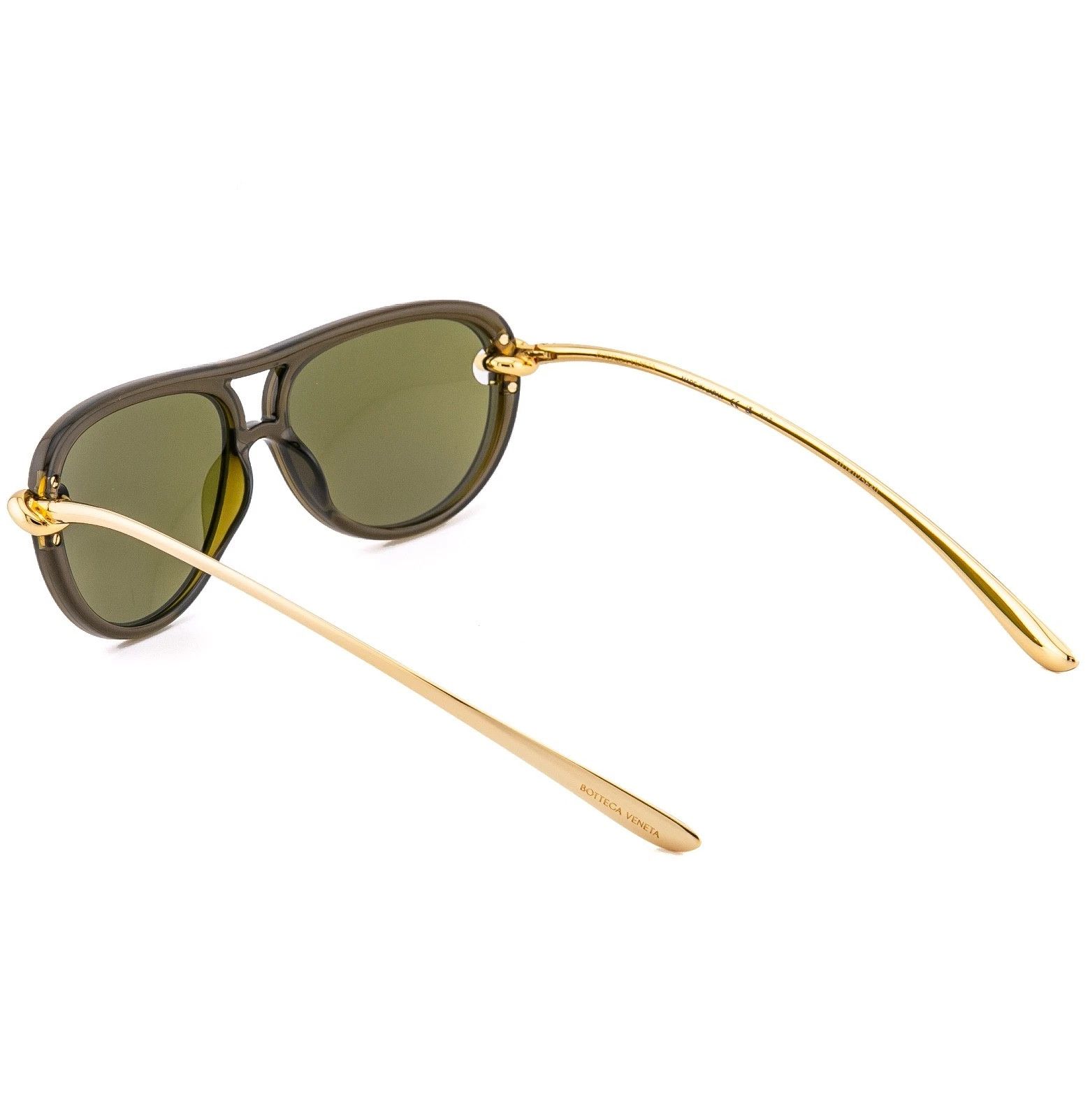 Bottega Veneta BOTTEGA VENETA 1418 KNOT Pilot BV1418S Gold Green Unisex 003 Size ONE SIZE - 4 Thumbnail