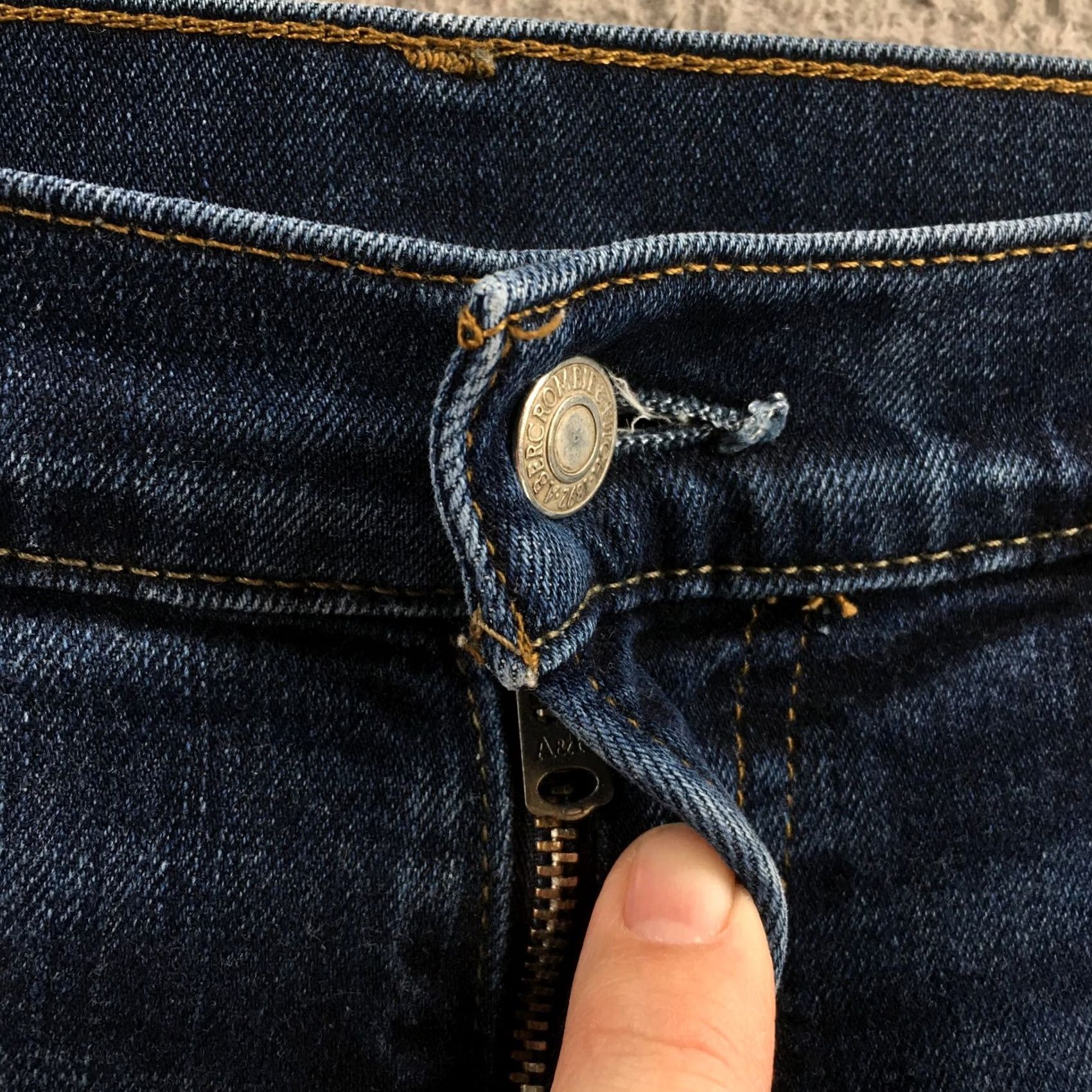 Abercrombie & Fitch Abercrombie & Fitch Skinny Jeans Mens 33x32 Blue Midrise Zip Slim Denim 5-Pocket Size US 33 - 4 Thumbnail