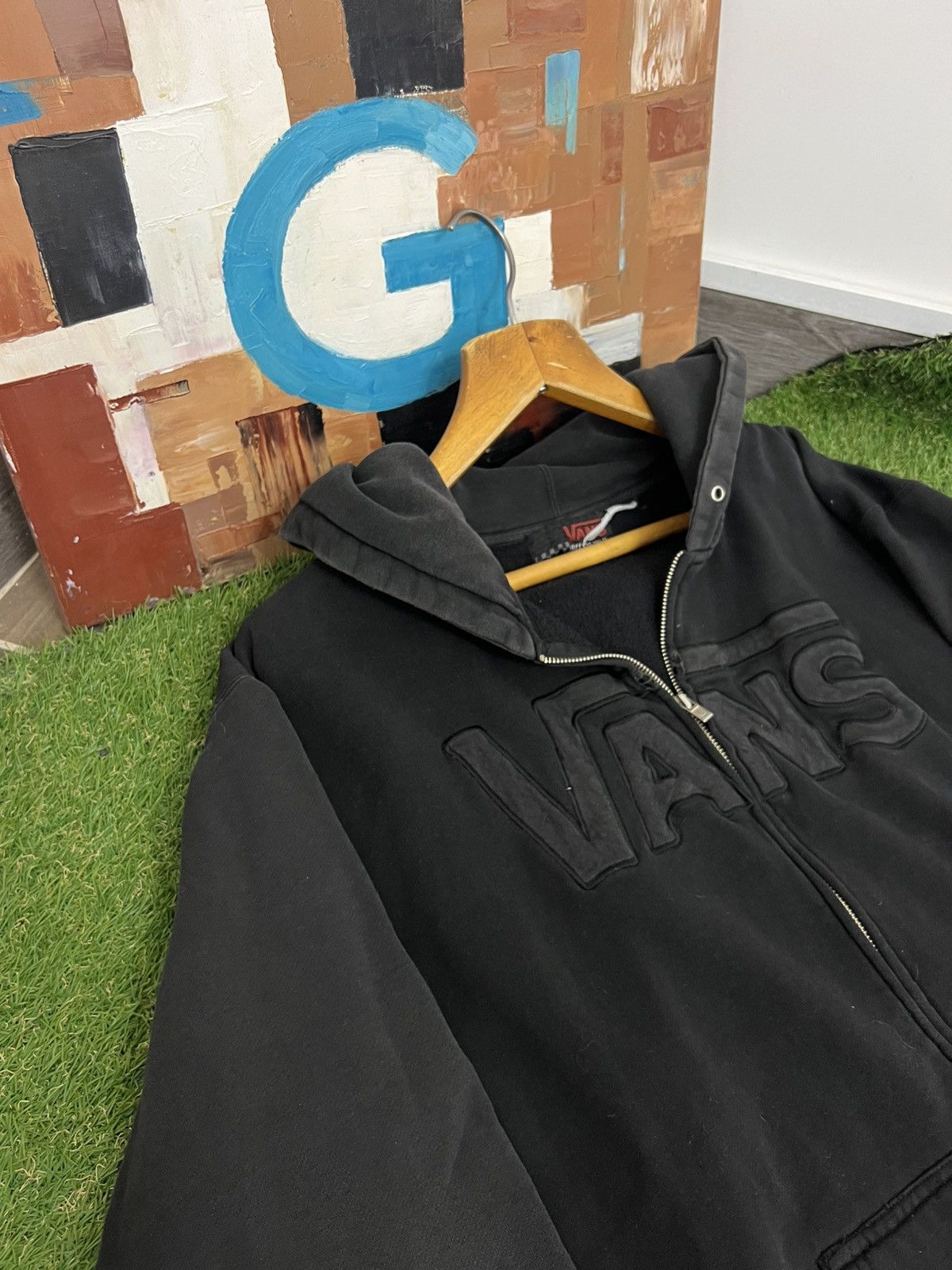 Vans × Vintage Vintage 90s Vans Hoodie Size US XL / EU 56 / 4 - 2 Thumbnail