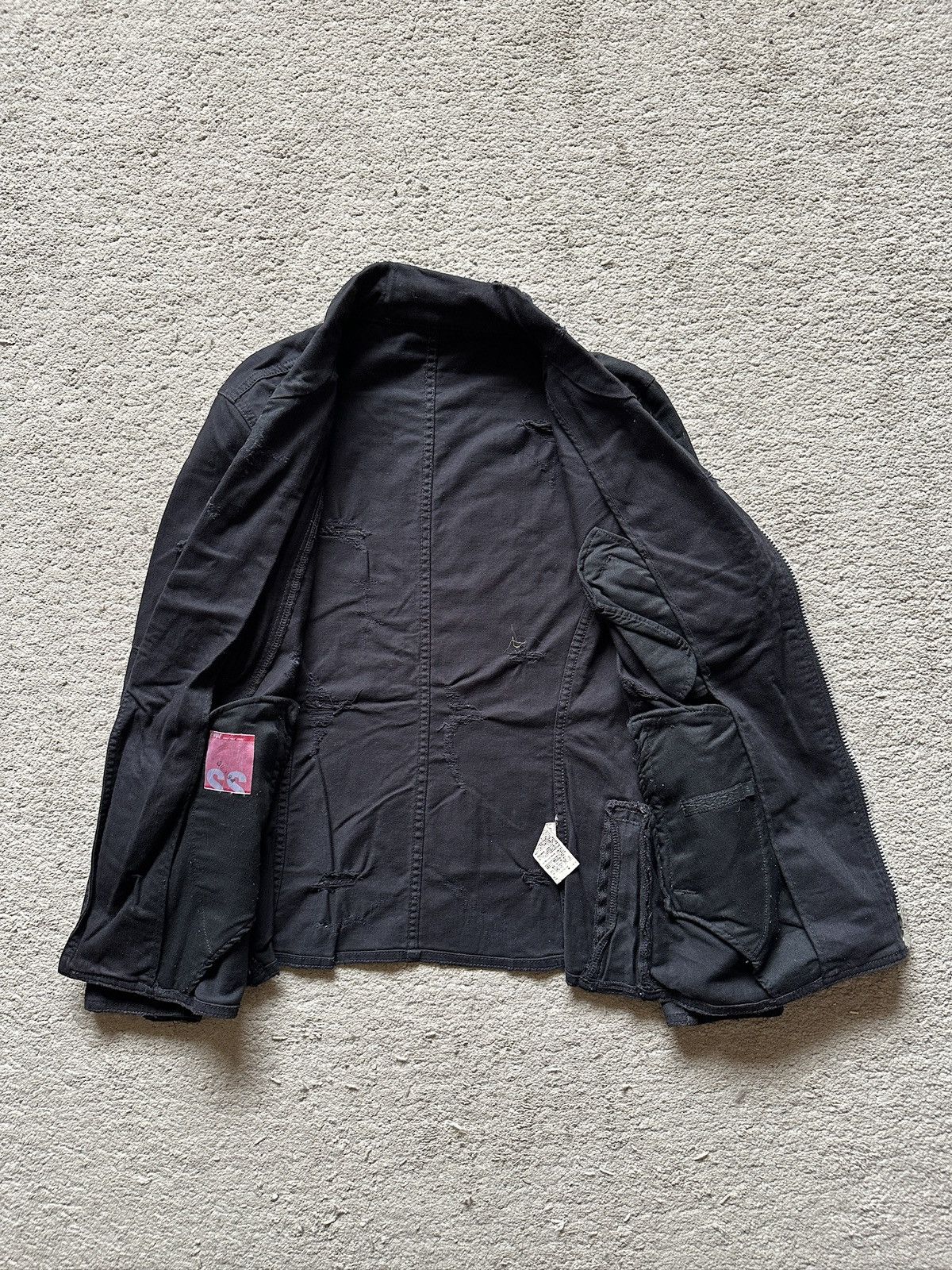 GOSTAR DE FUGA 2000s FUGA Black Distressed Waxed Jacket Size US S / EU 44-46 / 1 - 7 Thumbnail