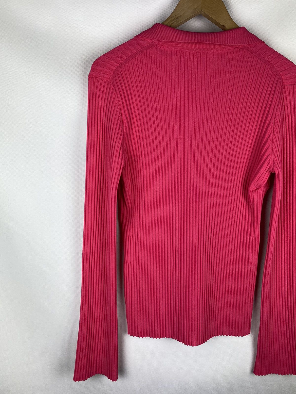 Helmut Lang Helmut Lang ladies pleated cardigan sweater size L Size L / US 10 / IT 46 - 14 Thumbnail