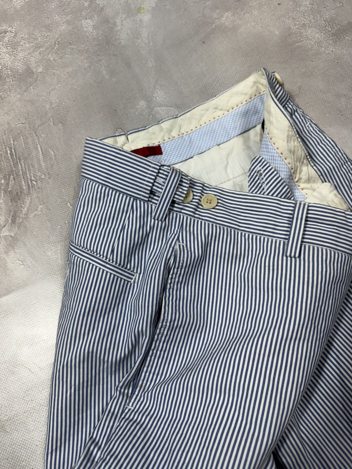 Hackett Vintage Hackett London Stripped Blue Chino Pants Size US 30 / EU 46 - 6 Thumbnail