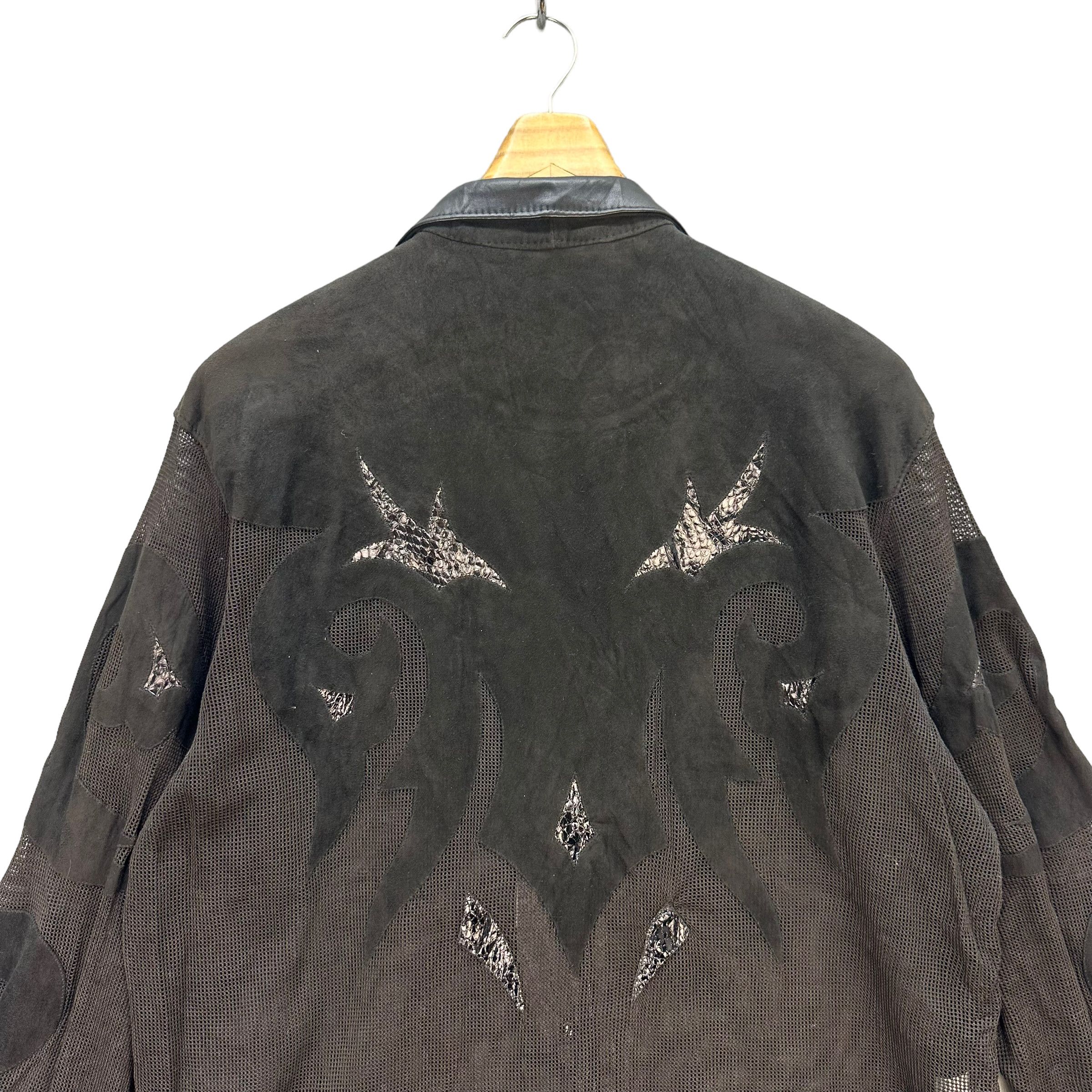 Japanese Brand RARE🔥 C H I E JUTTA COVIAN SNAKE SKIN MESH JACKET #7562-153 Size L / US 10 / IT 46 - 13 Thumbnail