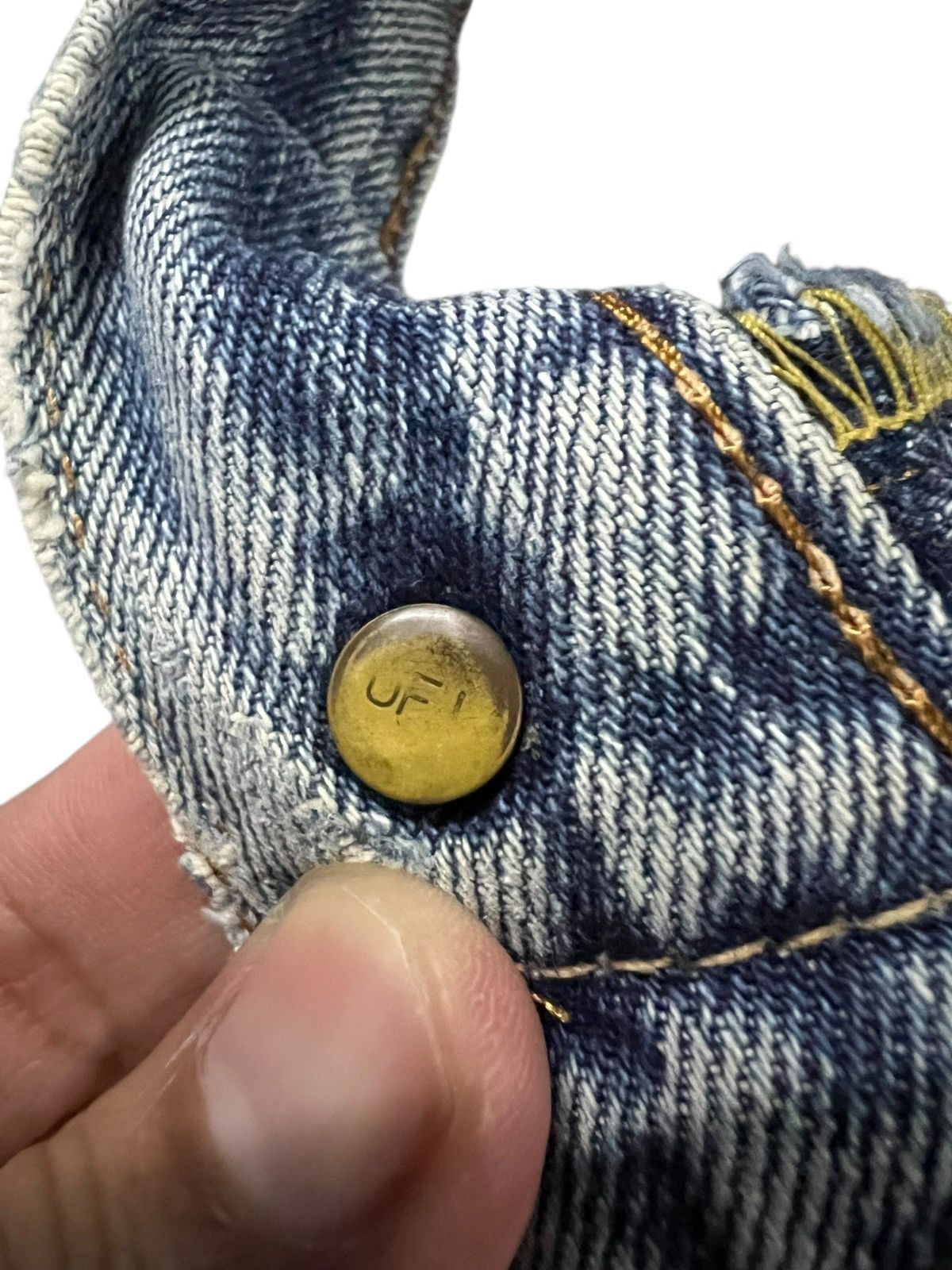 Edwin Vintage Baggy Edwin 505x Distressed Selvedge Denim Jean Size US 31 - 14 Thumbnail
