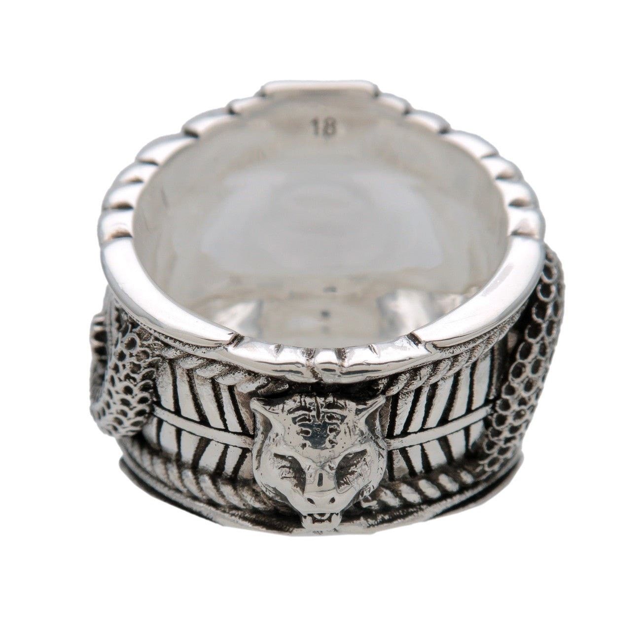 Gucci Gucci Interlocking G Garden Snake Tiger Head Ring Sterling Size ONE SIZE - 2 Thumbnail