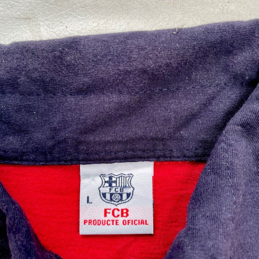 Vintage FCB Barcelona longsleeve rugby polo shirt official barca Size US L / EU 52-54 / 3 - 4 Thumbnail