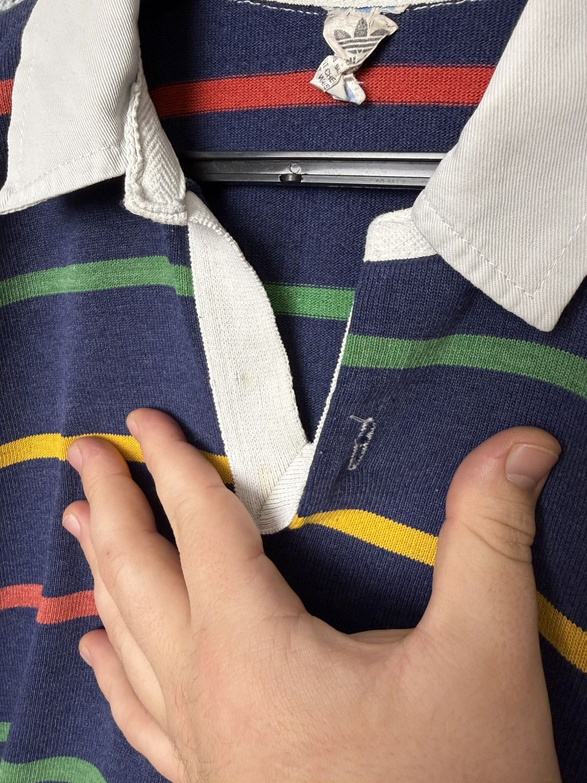 Adidas VTG 80s Adidas Made in Australia Striped Rugby Long Sleeve Size US M / EU 48-50 / 2 - 9 Thumbnail