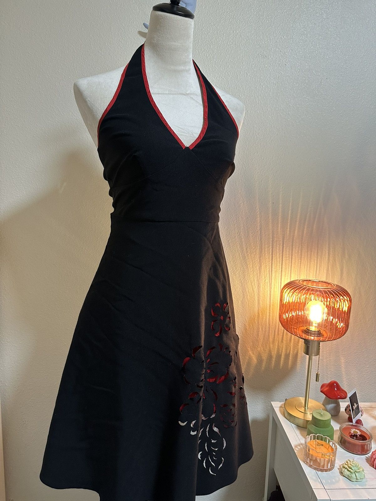 Other Halter black and red dress Size S / US 4 / IT 40 - 1 Thumbnail