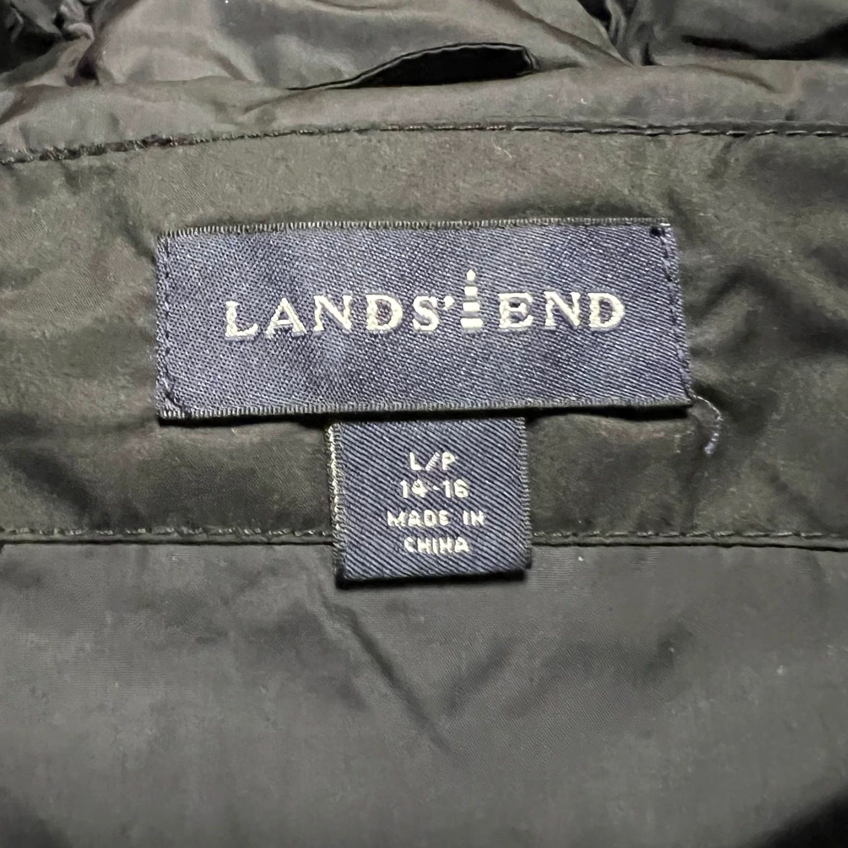 Lands' End **Lands' End Petite Black Women's Large Down Hooded Coat Winter** User: Lands' End Petite Black Women's Large Down Hooded Coat Winter Size L / US 10 / IT 46 - 7 Thumbnail