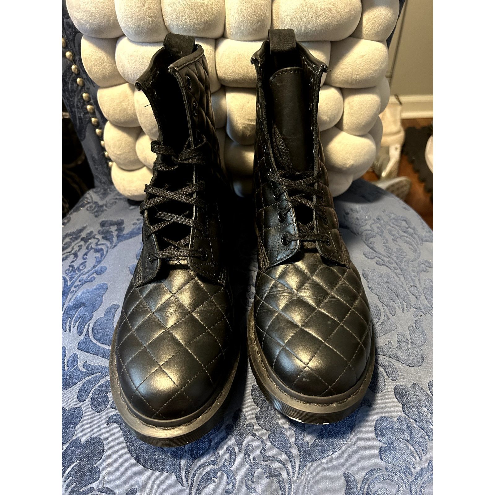 Dr. Martens Dr Martens Coralie Black Quilted Pattern Size 8/EU 39 Size US 8 / IT 38 - 3 Thumbnail