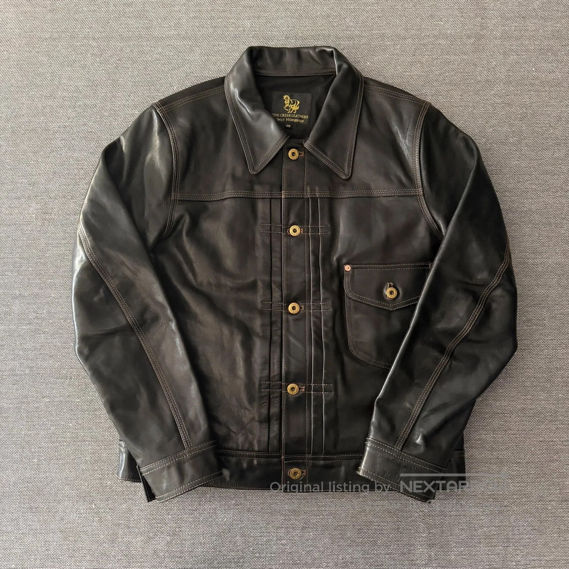 Fine Creek Fine creek Virginia Beach horsehide type 2 jacket sz 38