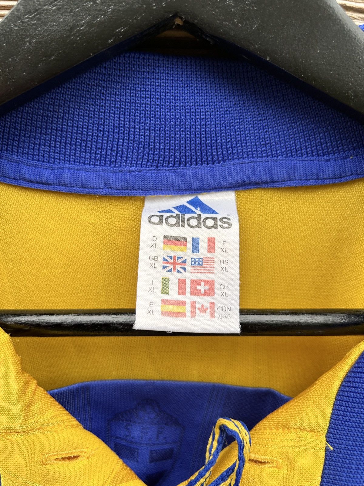 Adidas Adidas Sweden WC 1998 Johan Mjallby #8 Match Worn Jersey Size US XL / EU 56 / 4 - 12 Thumbnail