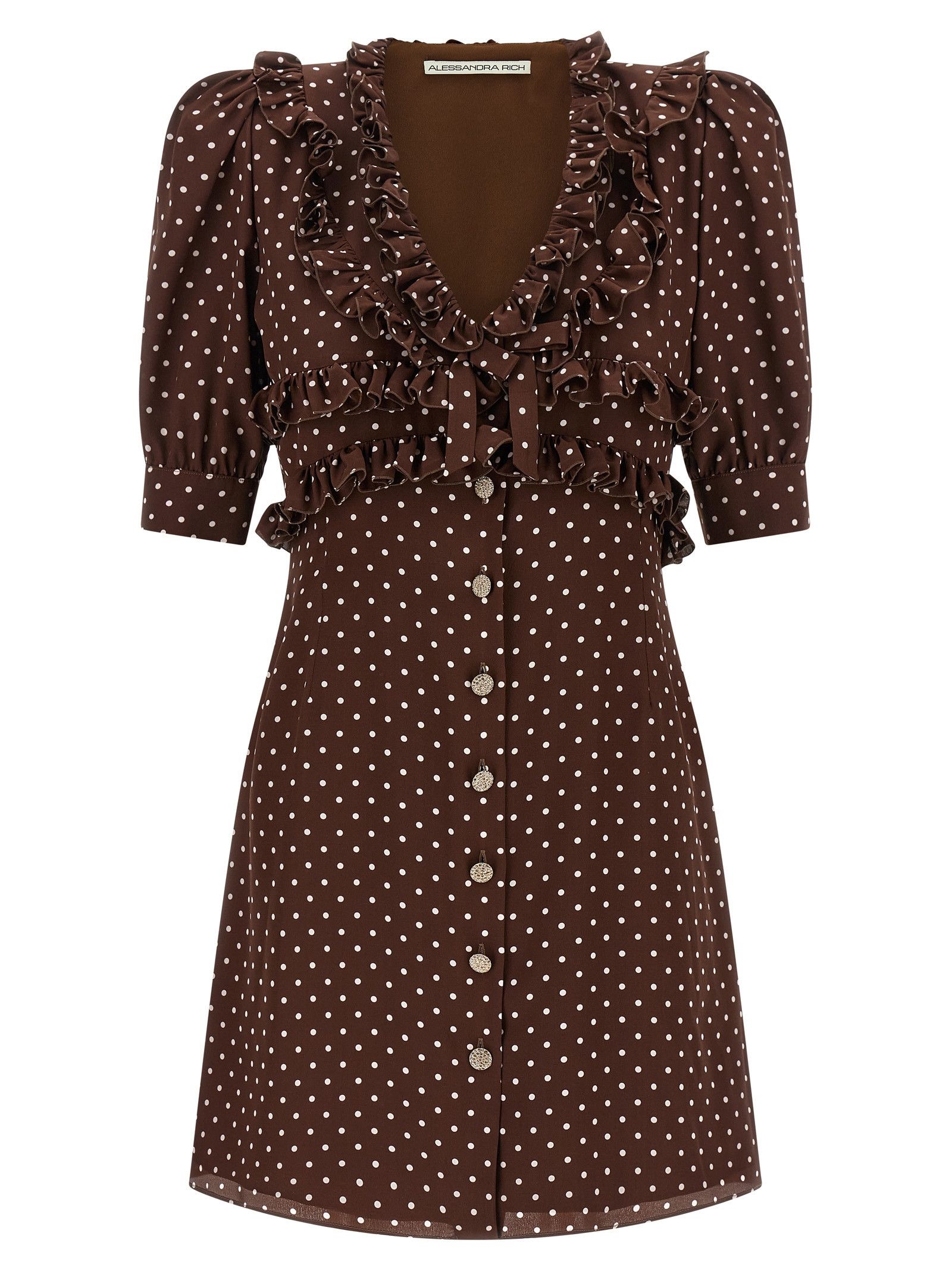 Alessandra Rich 'Polka Dot Mini' dress Size S / US 4 / IT 40 - 1 Thumbnail