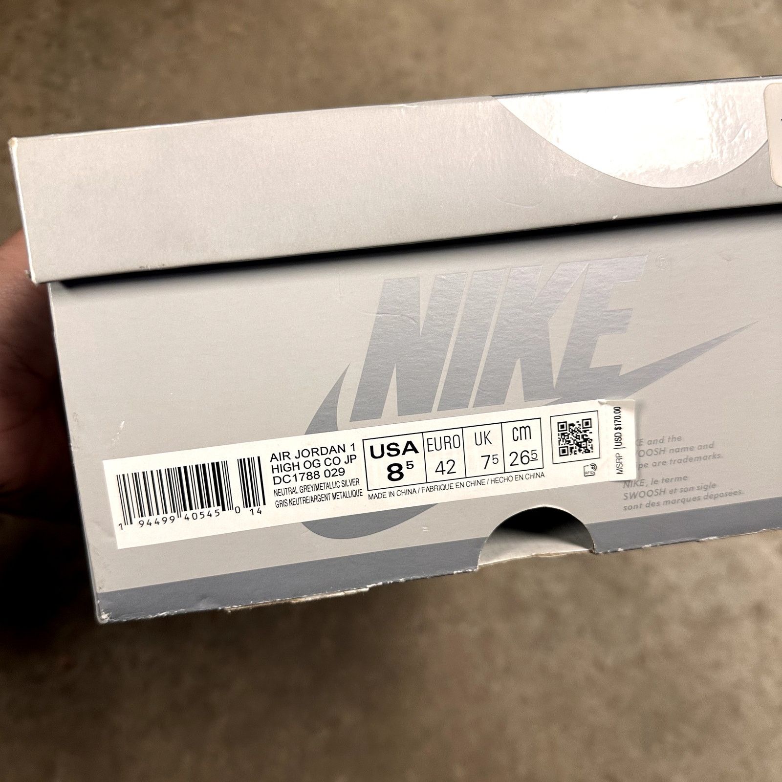 Jordan Brand Jordan 1 Co.jp Silver (2020) Size US 8.5 / EU 41-42 - 9 Thumbnail