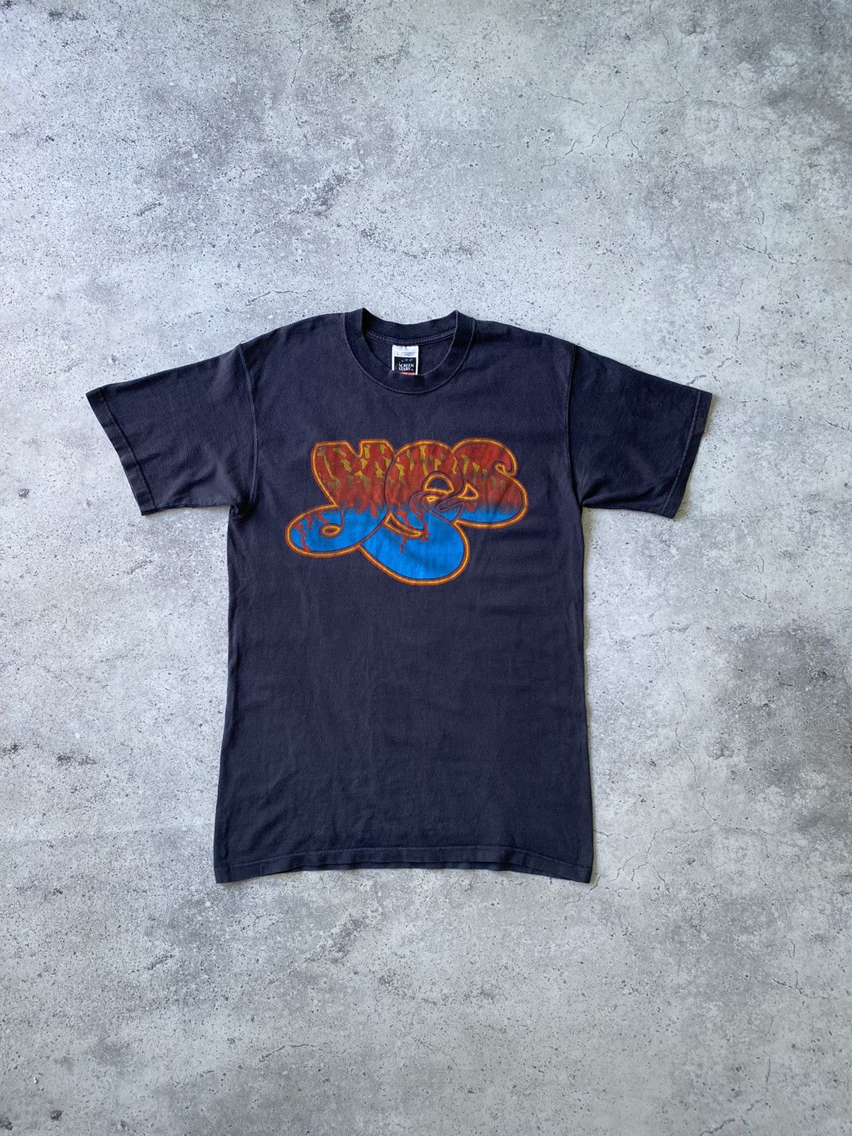 image of Band Tees x Made In USA Vintage Yes Band The Full Circle Tour Tee Shirt Size L in Navy, Men's