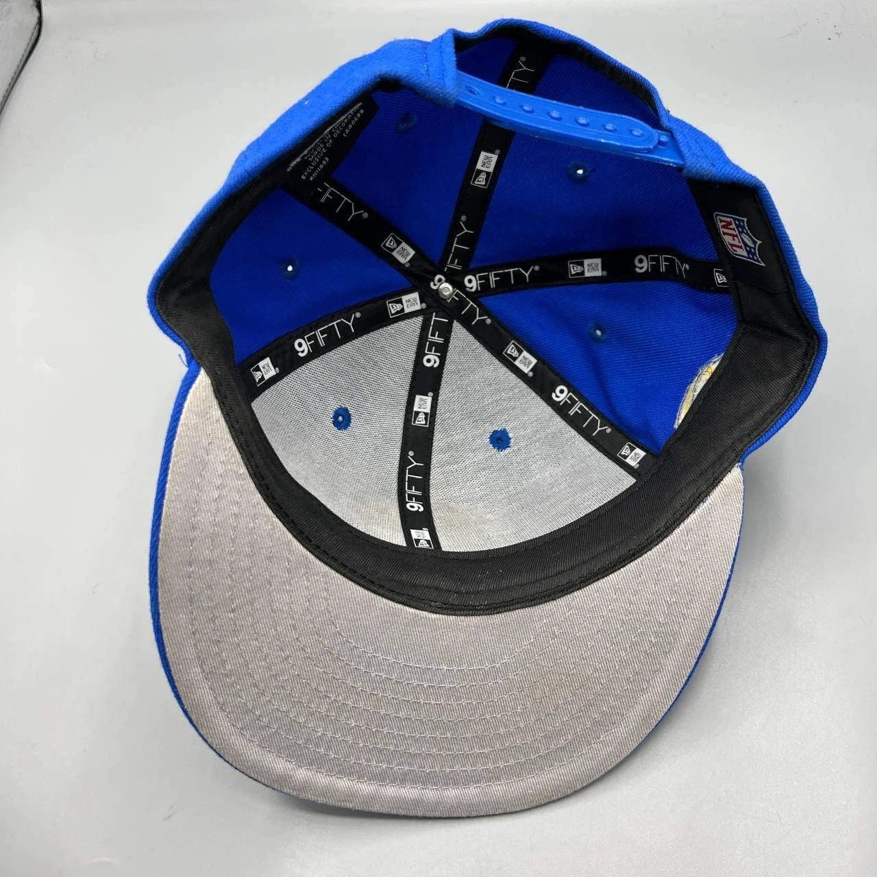 New Era Los Angeles LA Rams Hat Men Blue Gray Embroidered Snap Back Size ONE SIZE - 2 Thumbnail