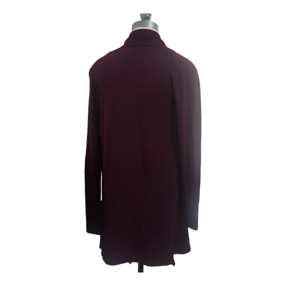 Elie Tahari CT1737 Elie Tahari Burgundy Ladies Lightweight Cardigan S/P Size S / US 4 / IT 40 - 6 Thumbnail