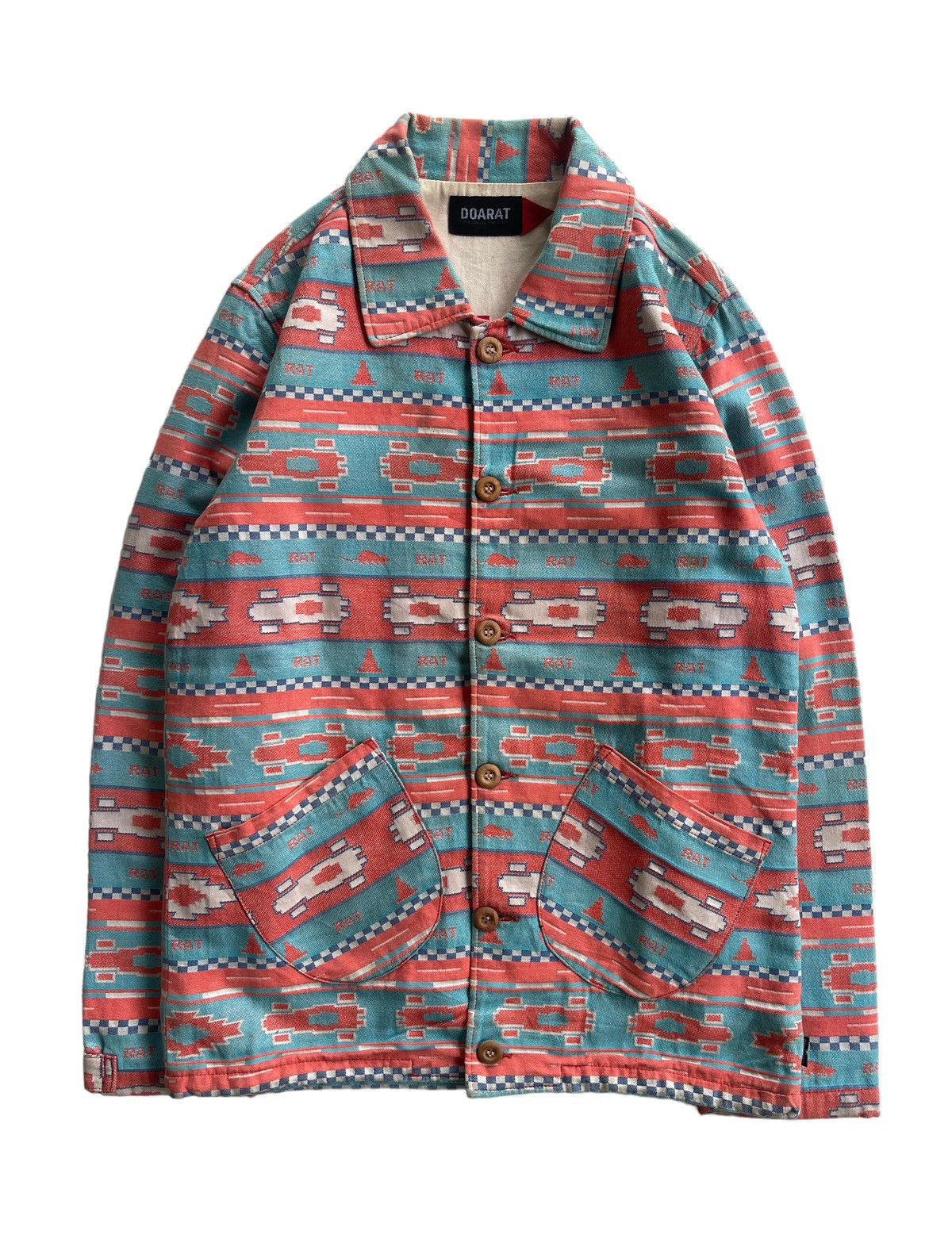 Japanese Brand DOARAT JAPAN AZTEC NATIVE CHORE JACKET Size US M / EU 48-50 / 2 - 3 Thumbnail