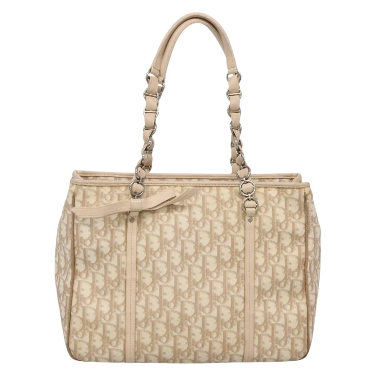Dior DIOR Trotter Canvas Romantic Tote Bag Pvc Beige Silver Size ONE SIZE - 2 Thumbnail