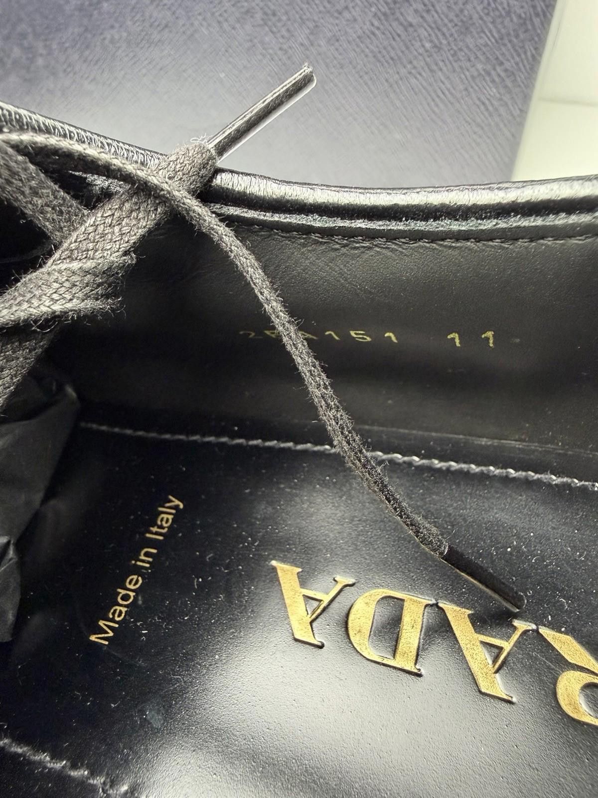 Prada Prada Crystal Stud Embellished Shoes Black Leather SZ 11 Size US 11 / EU 44 - 6 Thumbnail