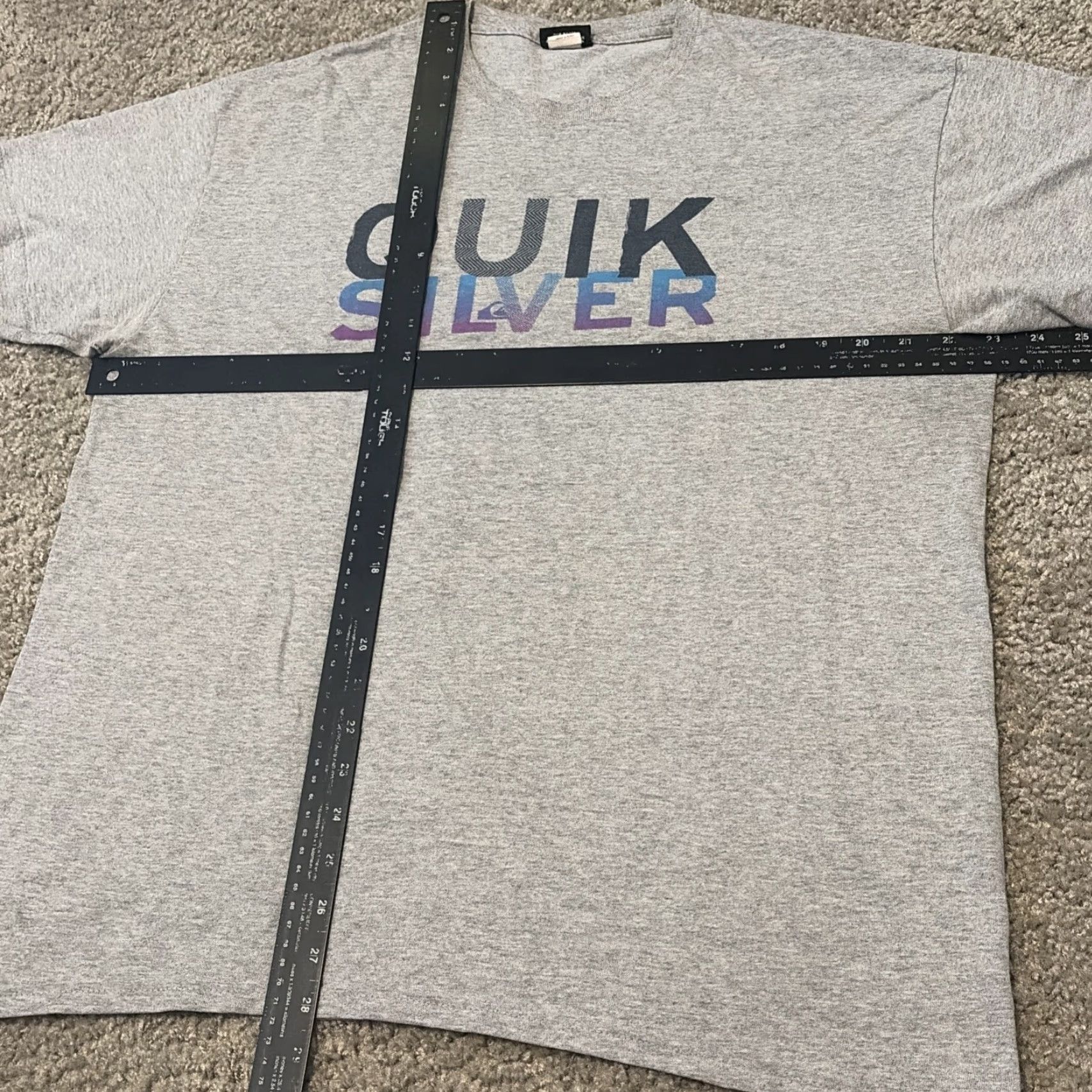 Quiksilver VINTAGE Quiksilver T-Shirt Men's Large Gray Grunge 2000s Y2K Surf Skate Size US L / EU 52-54 / 3 - 4 Thumbnail
