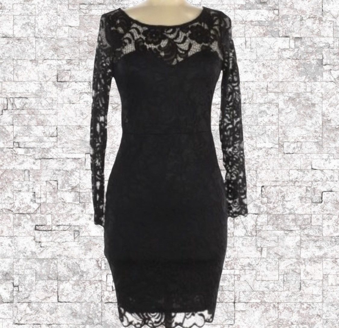 Other FLORAL EMBROIDERED LACE OPEN BACK COCKTAIL DRESS Size S / US 4 / IT 40 - 5 Thumbnail