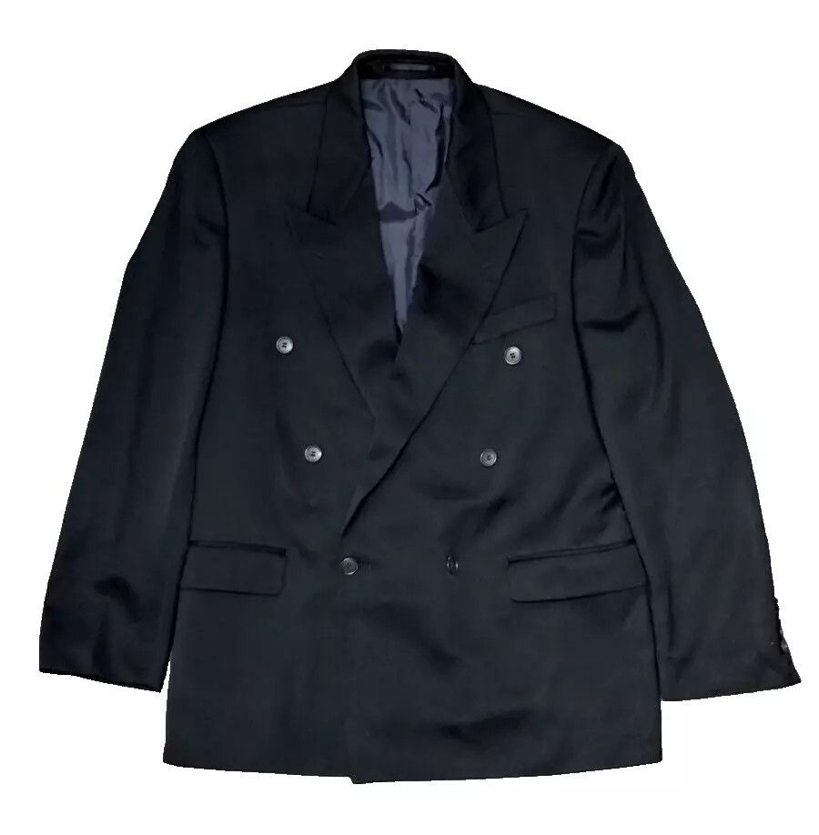 Designer × Yves Saint Laurent YVES SAINT LAURENT Pour Homme Double Breasted Men Blazer Size 52R - 1 Thumbnail