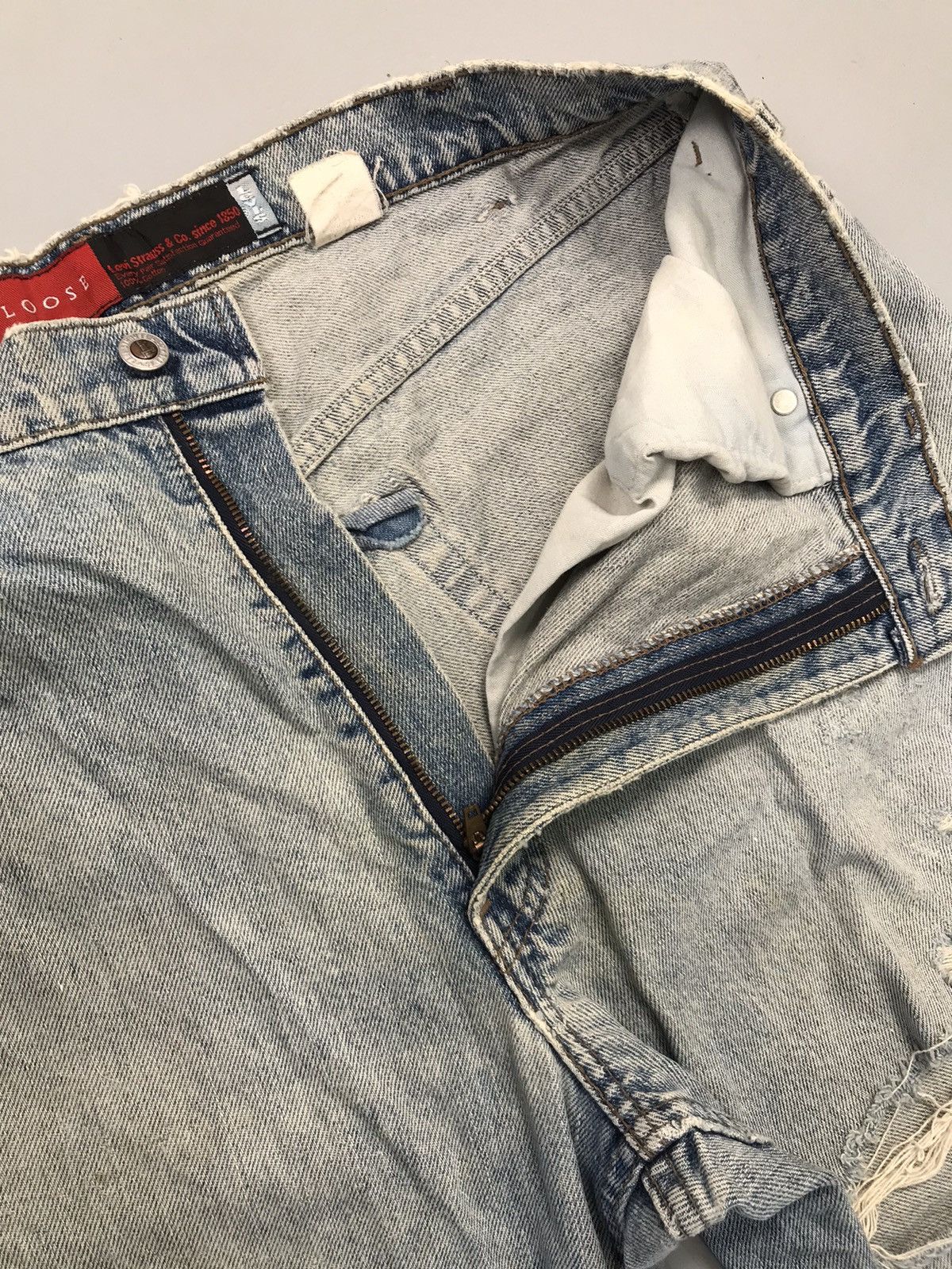 Vintage Levi’s silver tab damaged denim