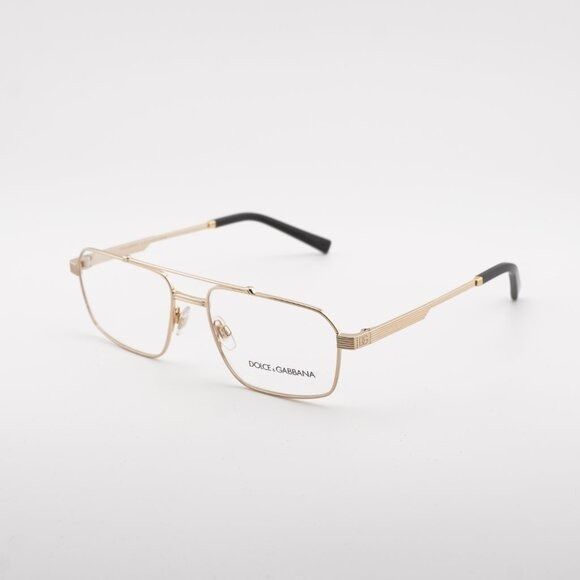 Dolce & Gabbana Dolce & Gabbana DG1345 02 Eyeglasses Rectangle Gold 56mm Size ONE SIZE - 7 Thumbnail