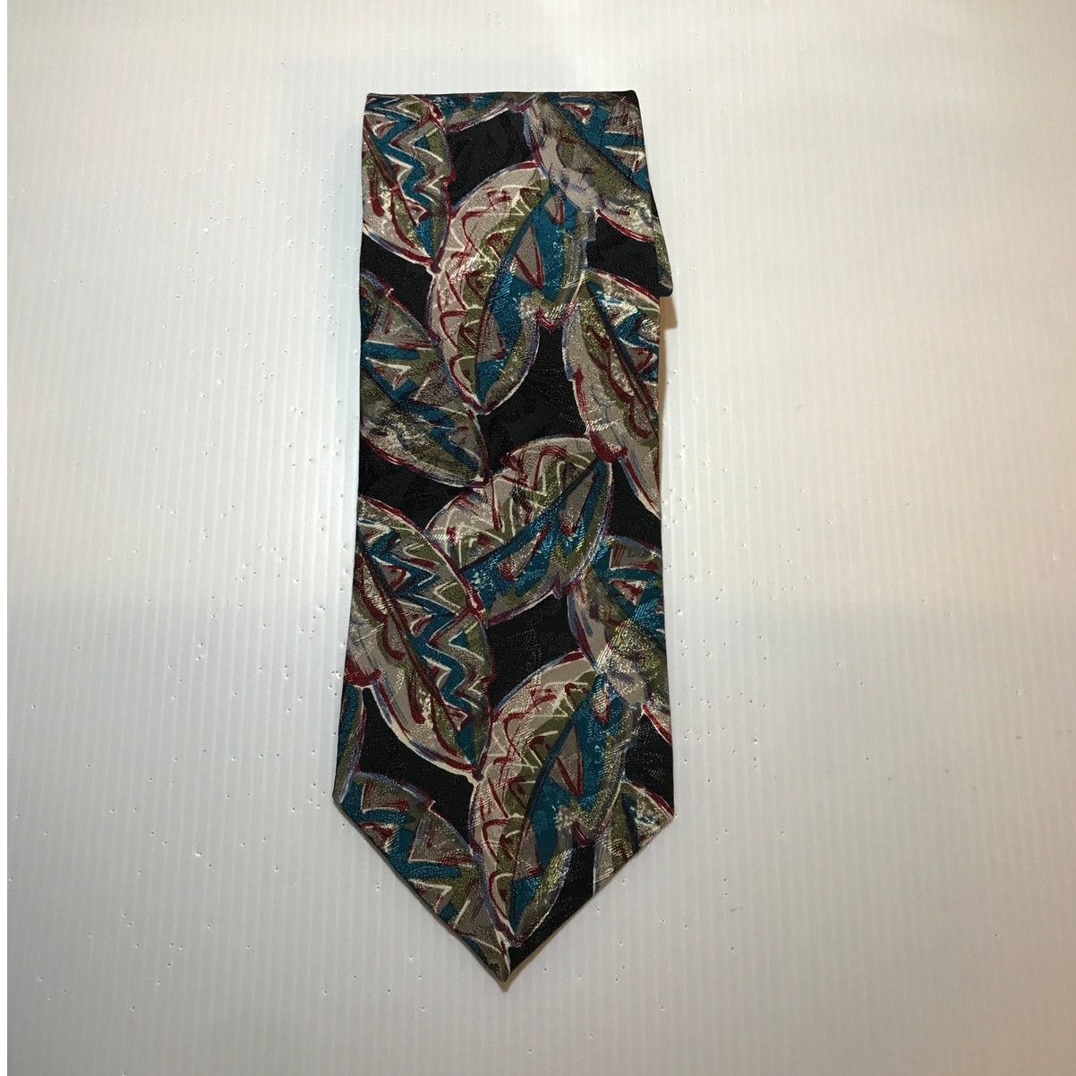Other 7th Avenue Leaf Pattern Short Wide Mens Necktie Size ONE SIZE - 1 Thumbnail