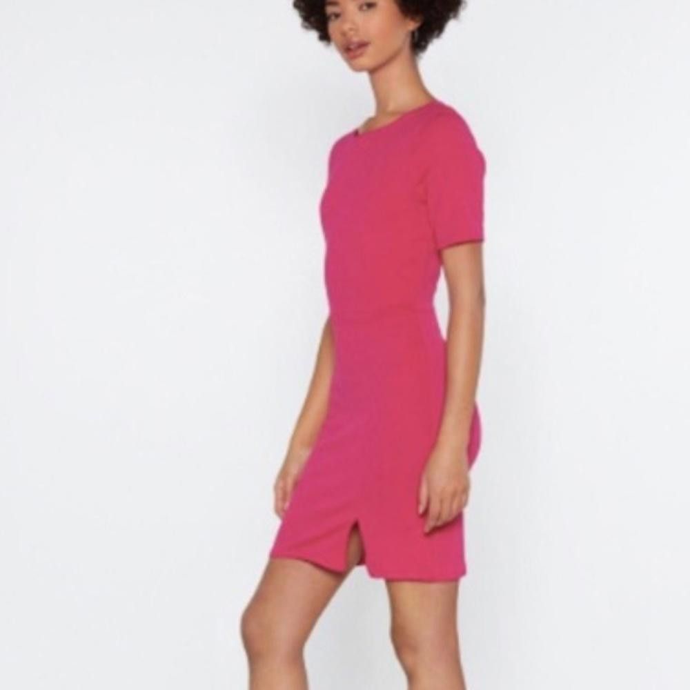 Designer Nasty Gal l NWT Slit Down Bodycon Dress Size 6 Size M / US 6-8 / IT 42-44 - 1 Thumbnail