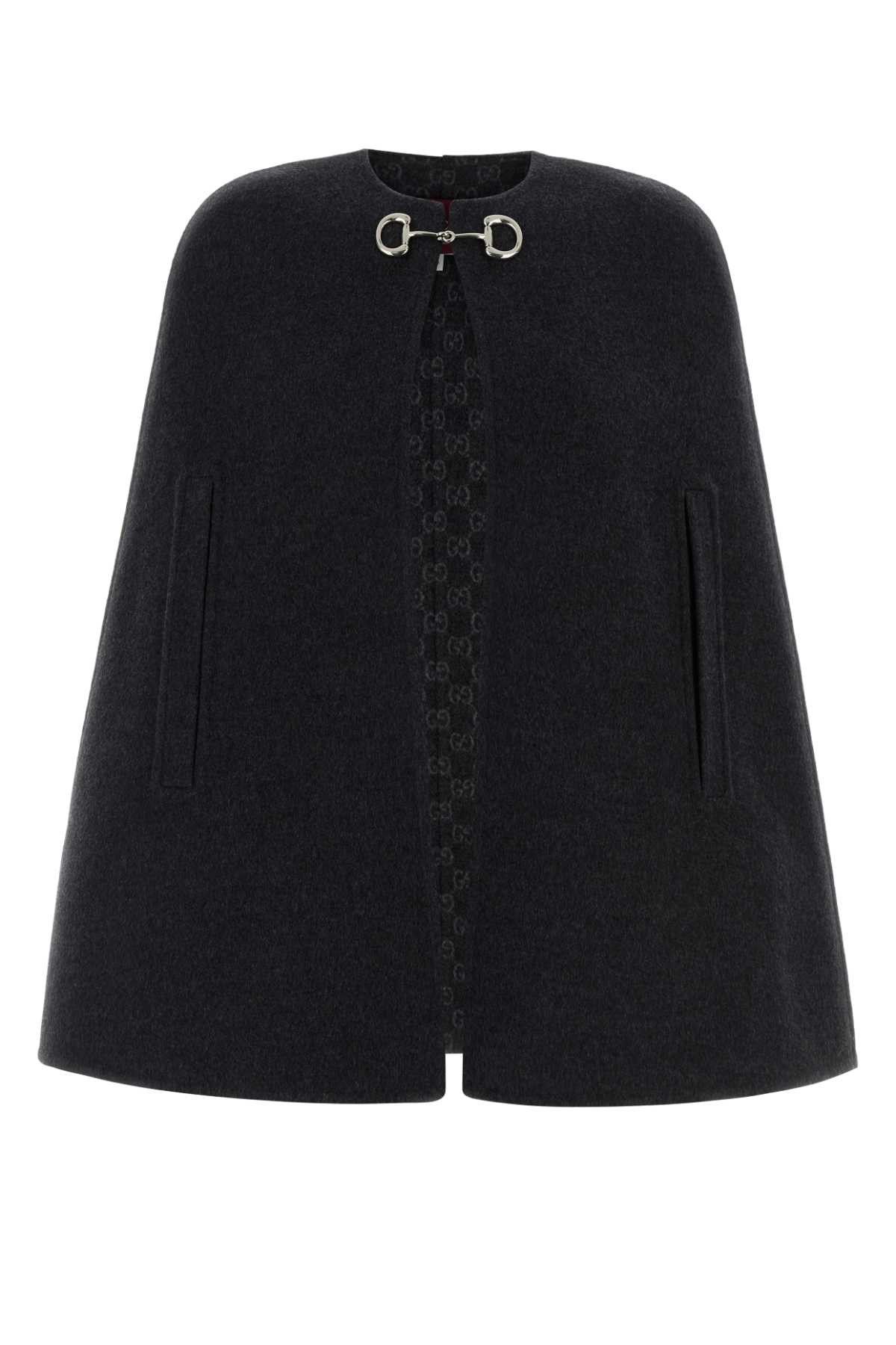 Gucci Charcoal Wool Blend Cape Size M / US 6-8 / IT 42-44 - 1 Thumbnail