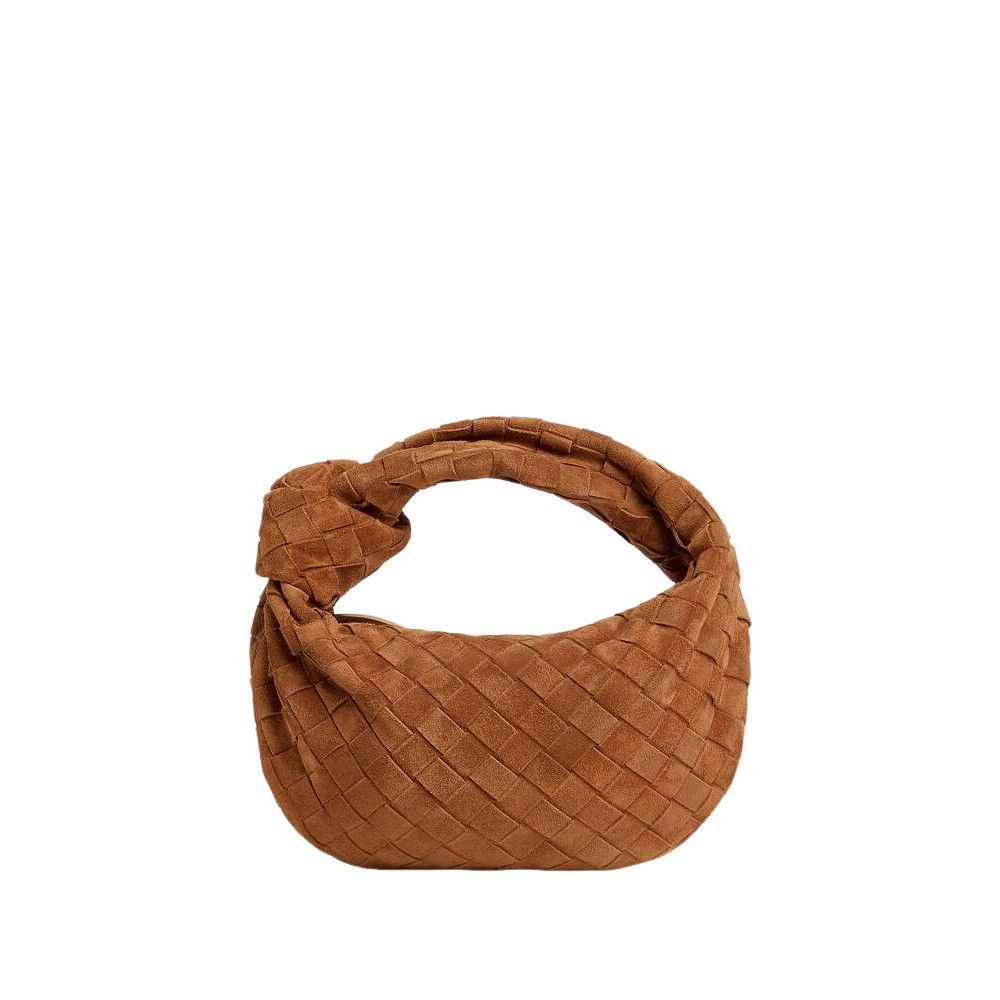 Bottega Veneta BOTTEGA VENETA Mini Jodie $3100 Amber Suede Top Handle Bag N Size ONE SIZE - 1 Thumbnail