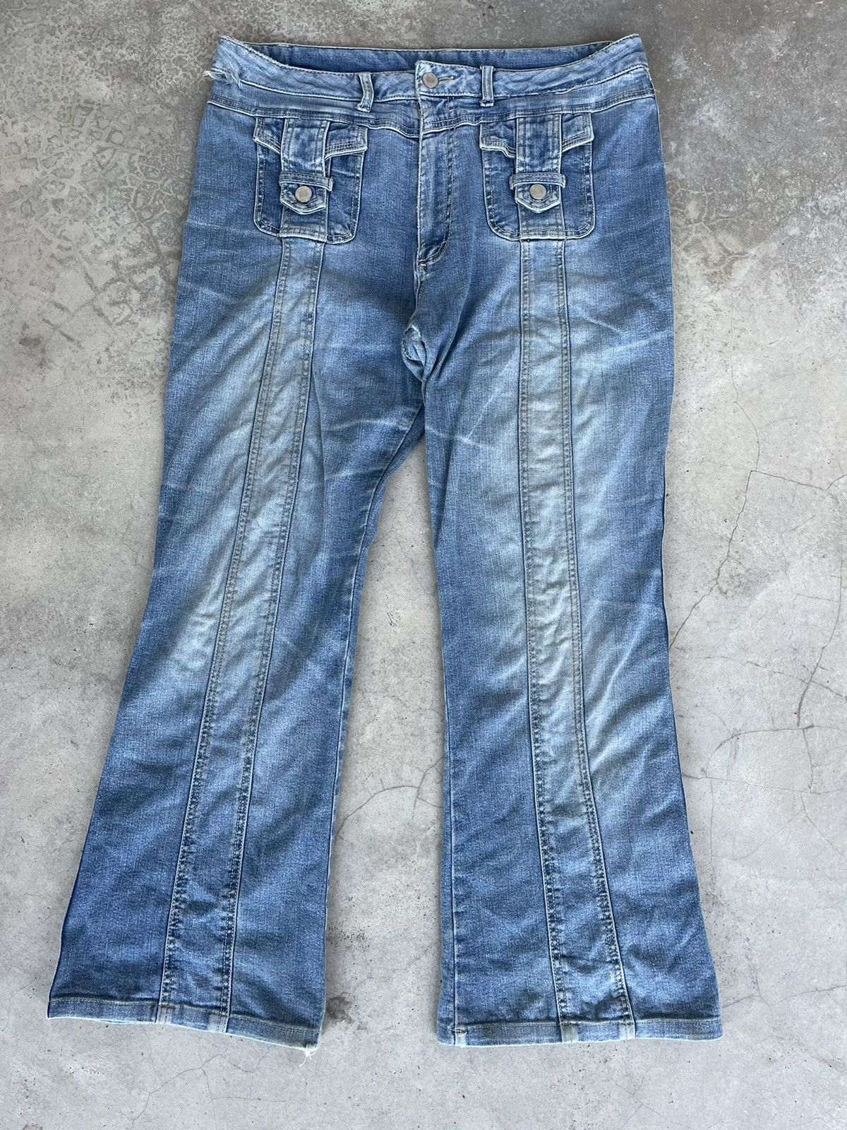 If Six Was Nine Japanese Brand Flare Jeans Size US 34 / EU 50 - 3 Thumbnail