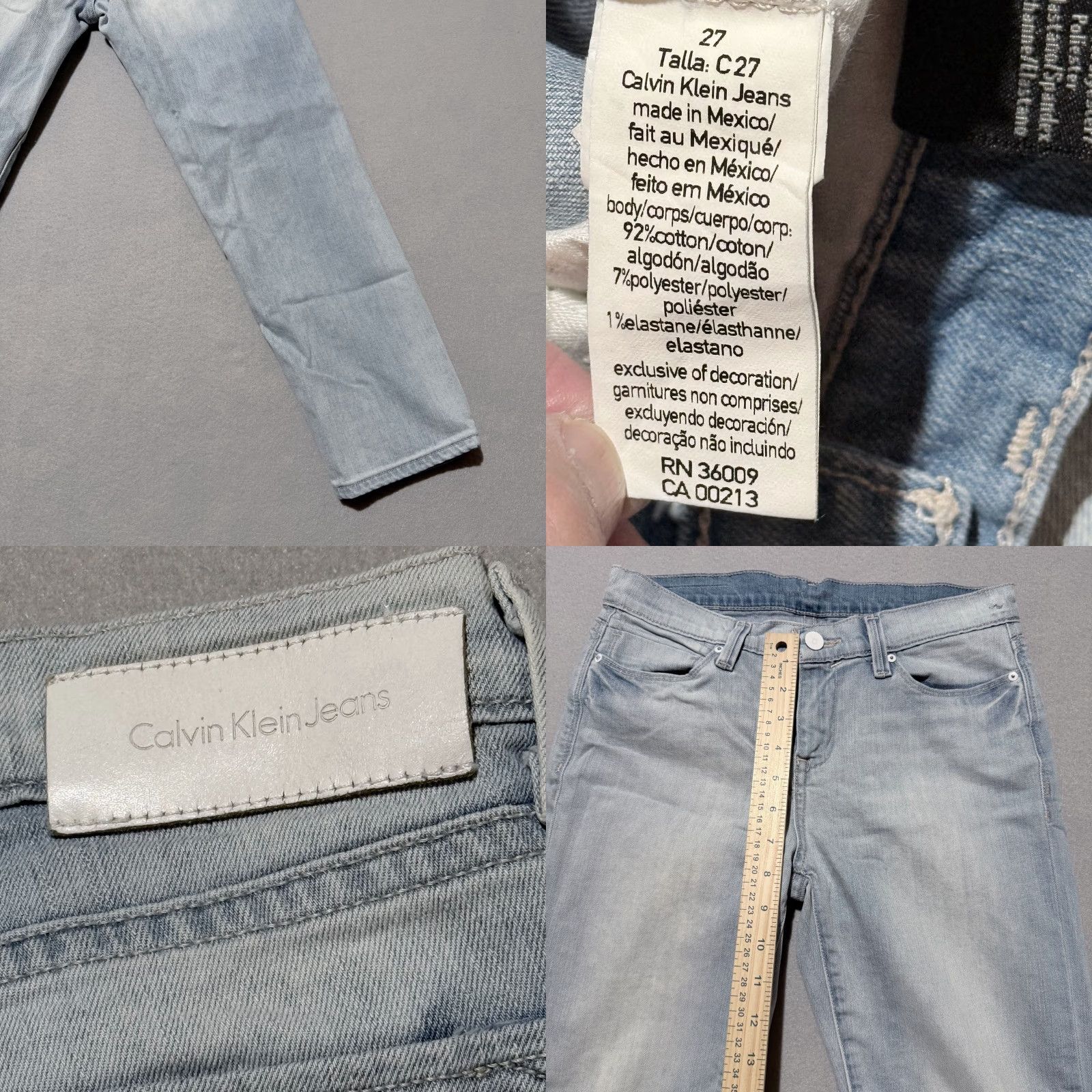 Calvin Klein Calvin Klein Jeans Skinny Women's Light-Wash Denim Stretch Pockets 27 Blue Size 27" / US 4 / IT 40 - 8 Thumbnail