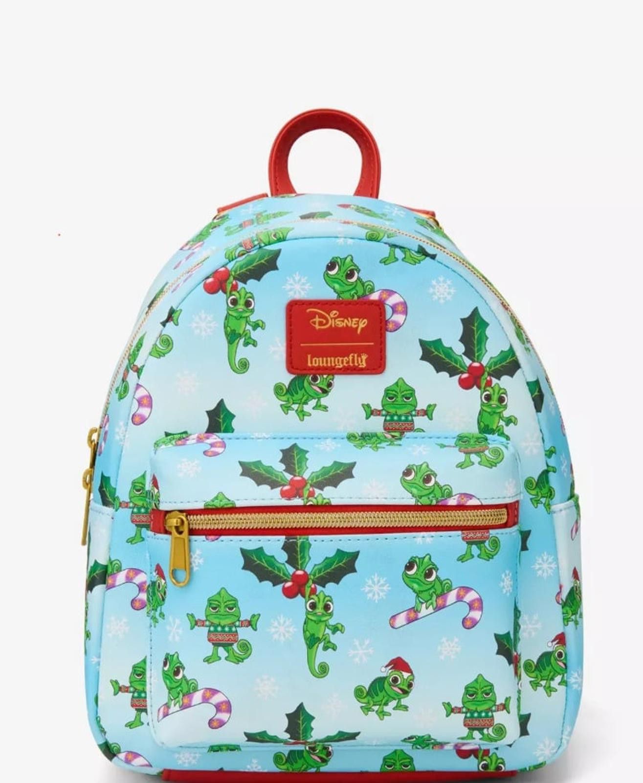 Disney Loungefly Pascal from Tangled Backpack. Tangled Pascal Flower Disney Loungefly Mini Backpack  main image 3