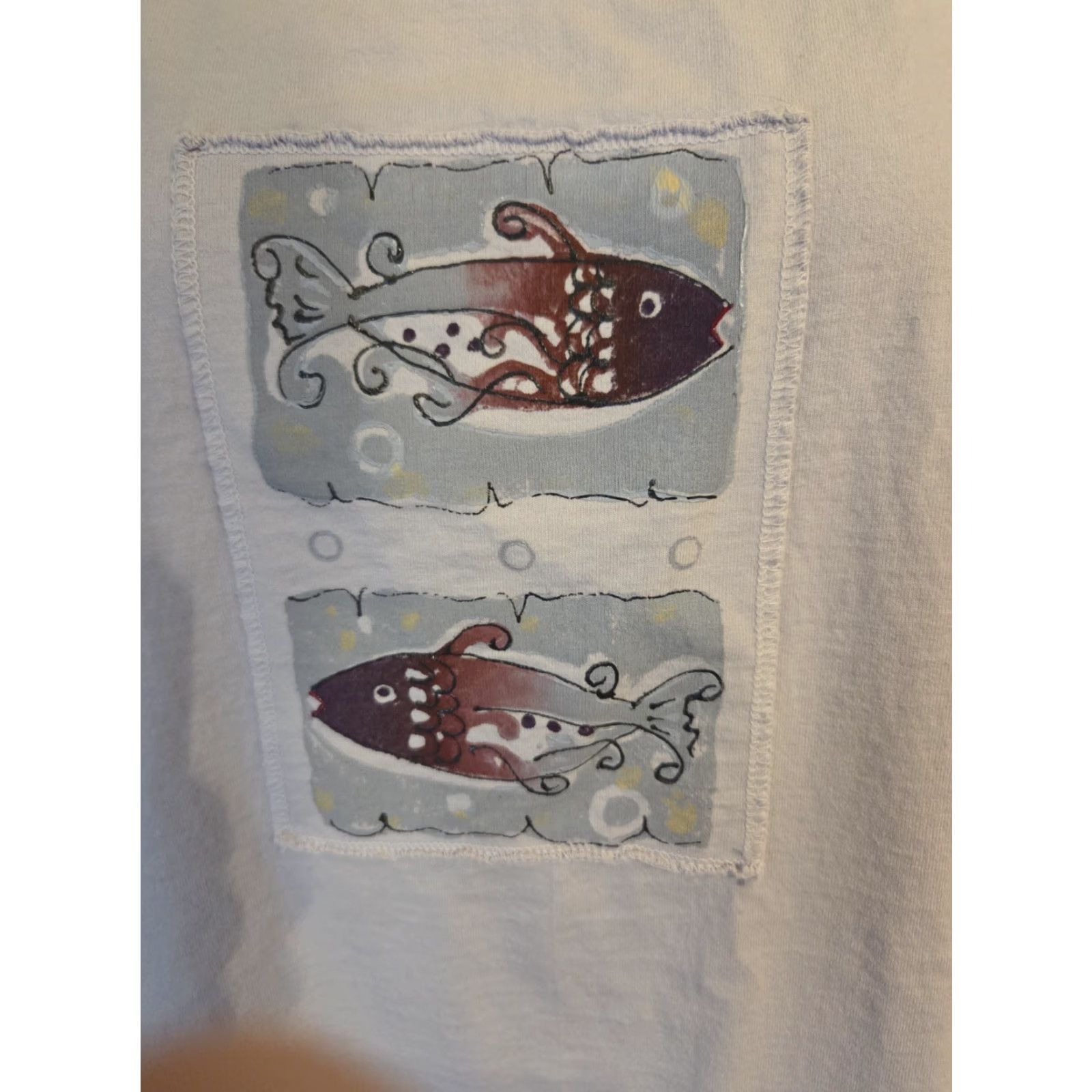 Vintage VINTAGE 90s Cactus California Light Purple Fish Applique Maxi Dress L Womens Size L / US 10 / IT 46 - 3 Thumbnail