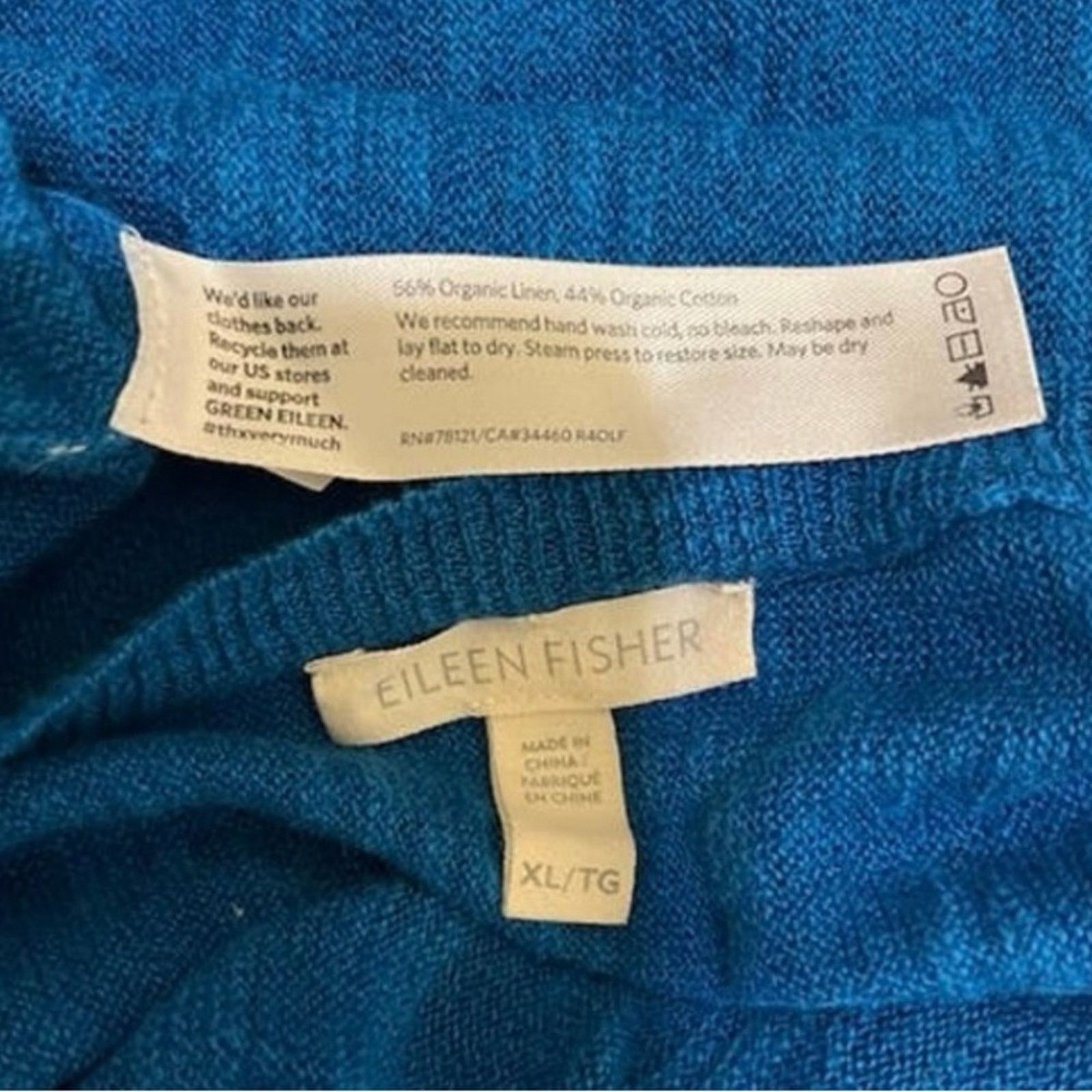 Eileen Fisher Eileen Fisher blue oversized sweater cardigan Size XL / US 12-14 / IT 48-50 - 3 Thumbnail