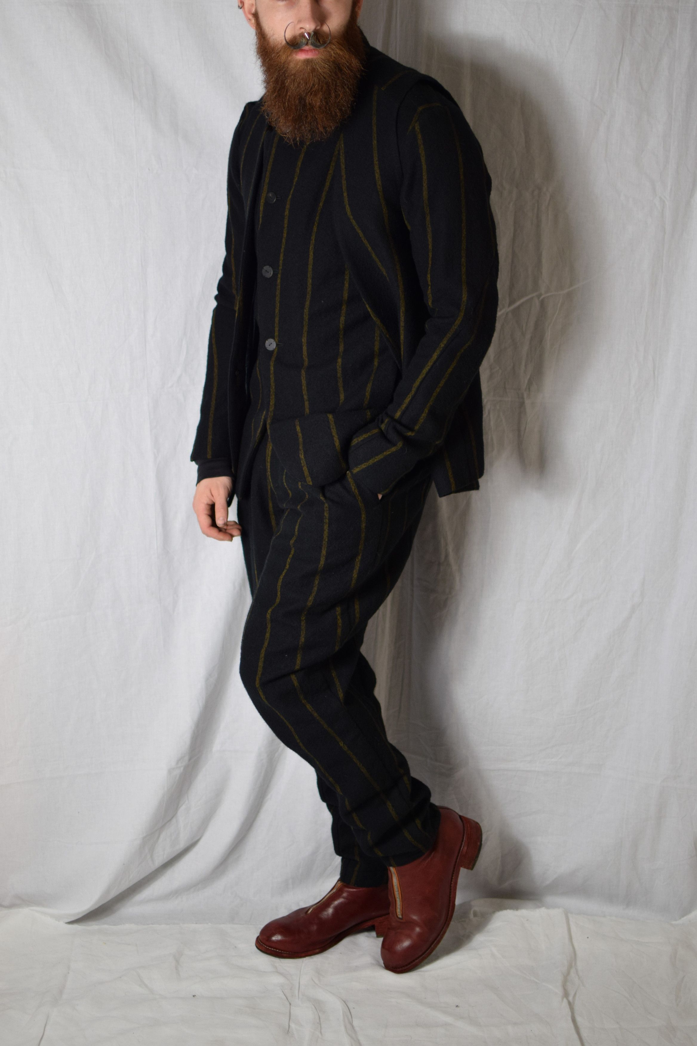 Devoa Striped AW18 3-Piece Suit - JKK-GST VTP-GSV PTF-GST